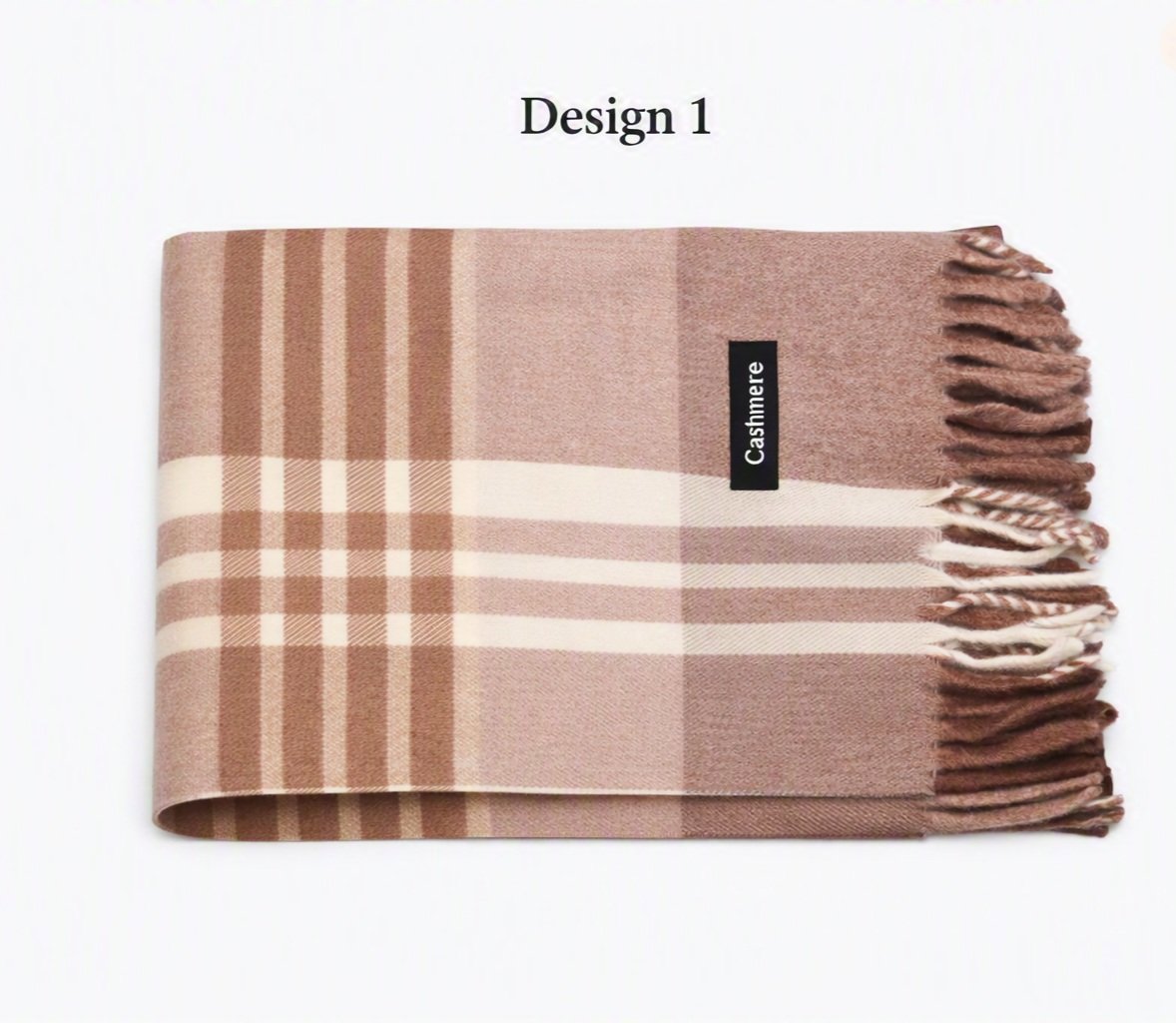 Cashmere Patterned Scarf with Fringe Edges, Unbranded, One Size, New condition — preloved on SilentSale®