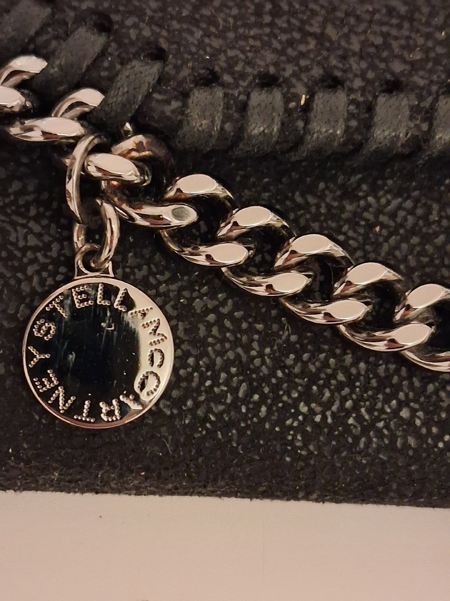 Stella McCartney Black Faux Leather Chain Detail Wallet, Stella McCartney, Medium, Excellent condition — preloved on SilentSale®