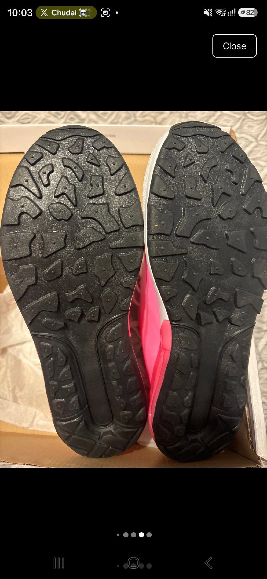 Nike Pink and White Trainers, Nike, 6, New condition — preloved on SilentSale®