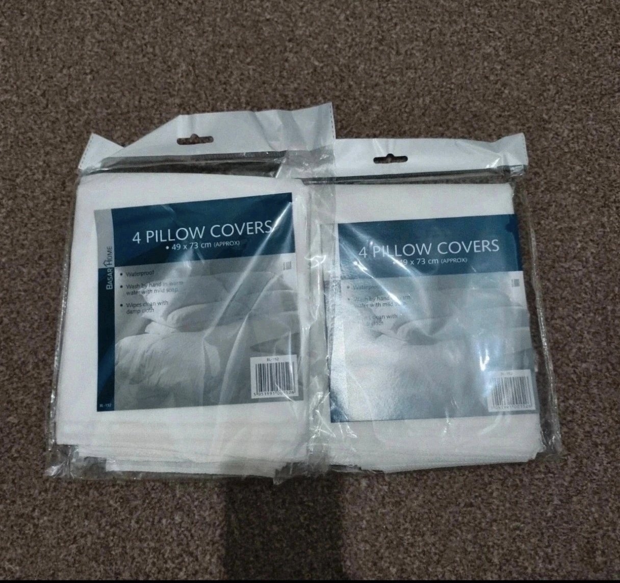 Basar Home White Waterproof Pillow Covers 49 x 73 cm - Pack of 4, Basar Home, 49 x 73 cm, New condition — preloved on SilentSale®