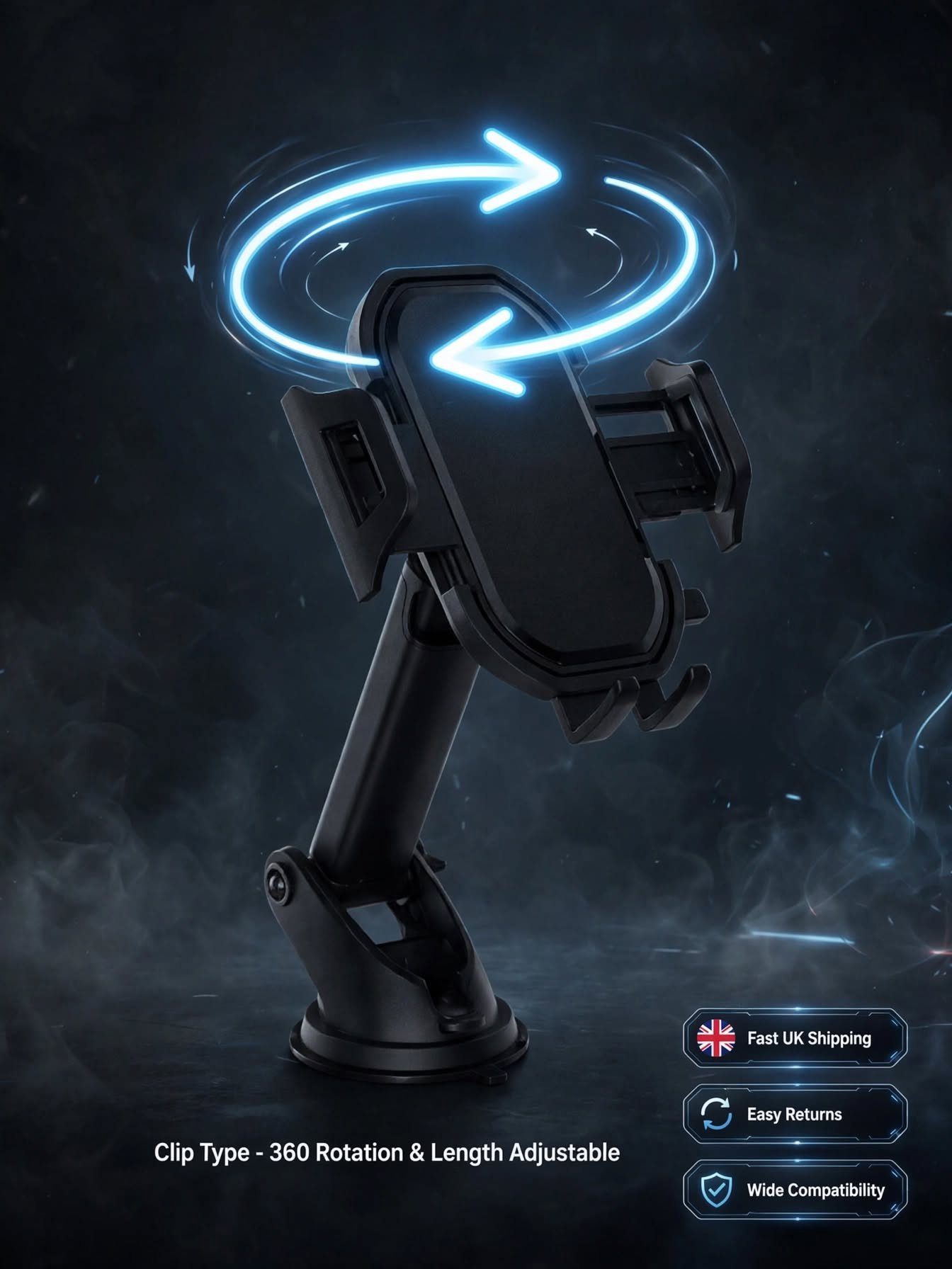 Crown Clip Type Car Phone Holder Adjustable 360 Rotation, Crown, One Size, New condition — preloved on SilentSale®