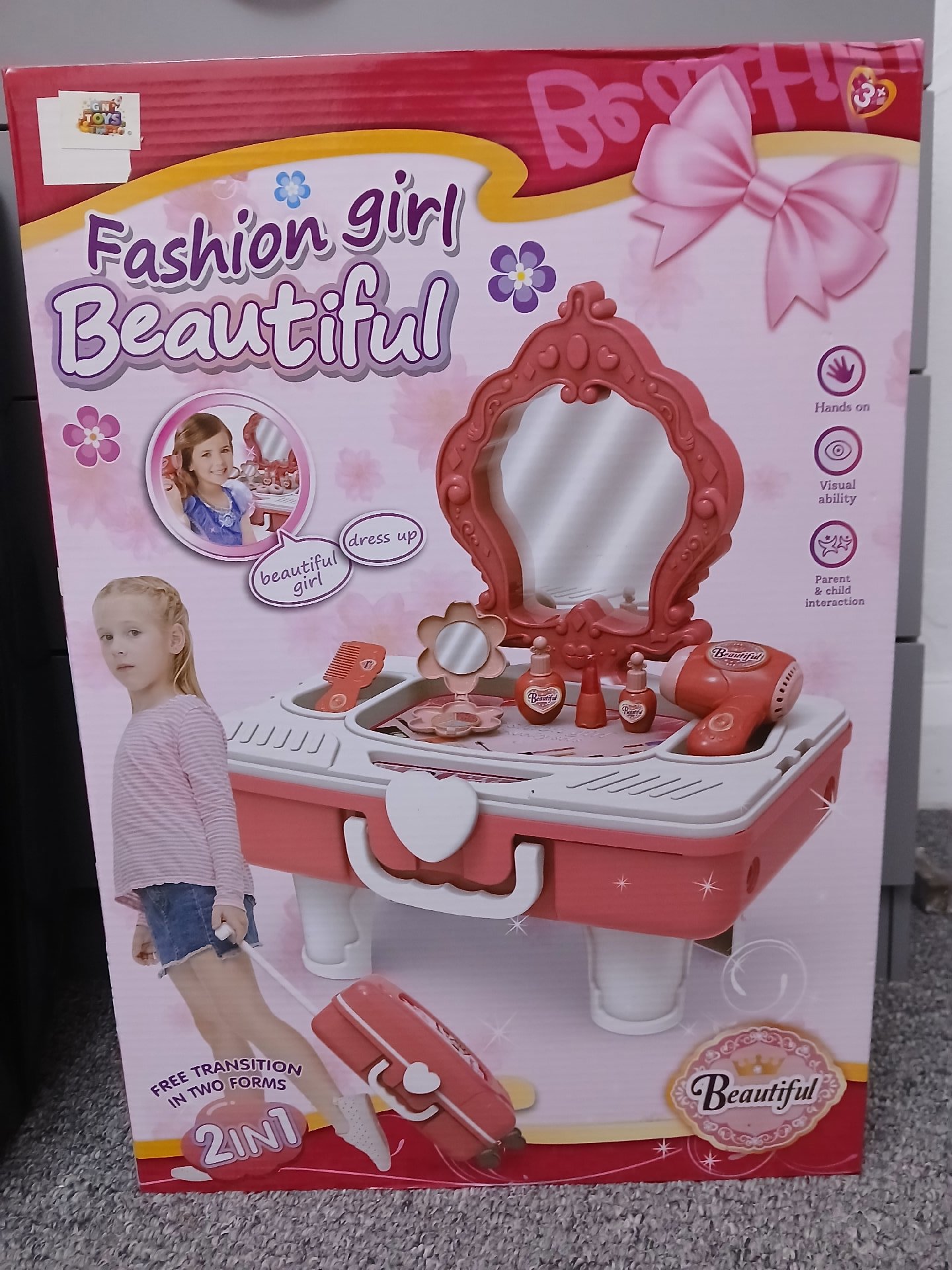 Fashion Girl Beautiful 2-in-1 Kids Vanity Playset, GN Toys, age 3, New condition — preloved on SilentSale®
