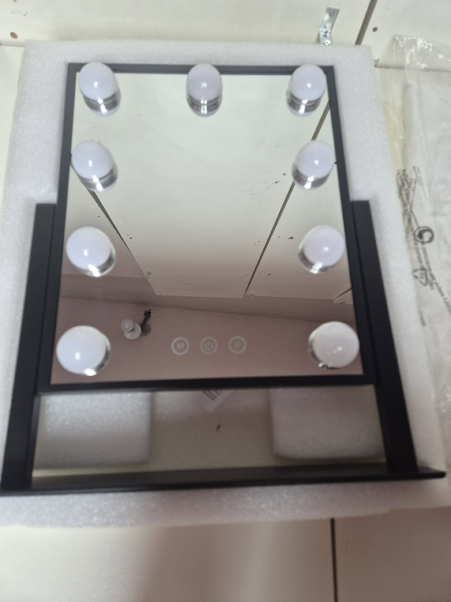 LED Lighted Vanity Mirror with Magnifying Mirror and Shelf, GLO-BRITE, Medium, New condition — preloved on SilentSale®
