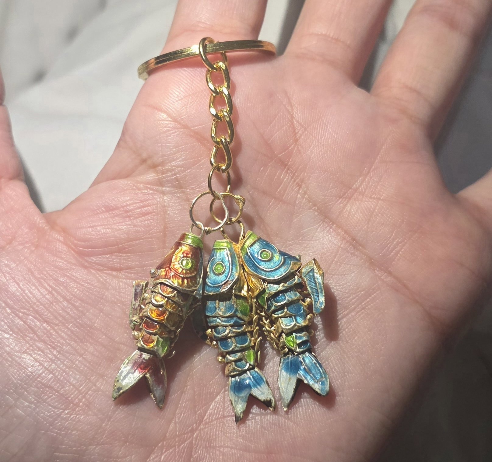 Cloisonné Enamel Koi / Goldfish Keychain , Unbranded, One Size, New condition — preloved on SilentSale®