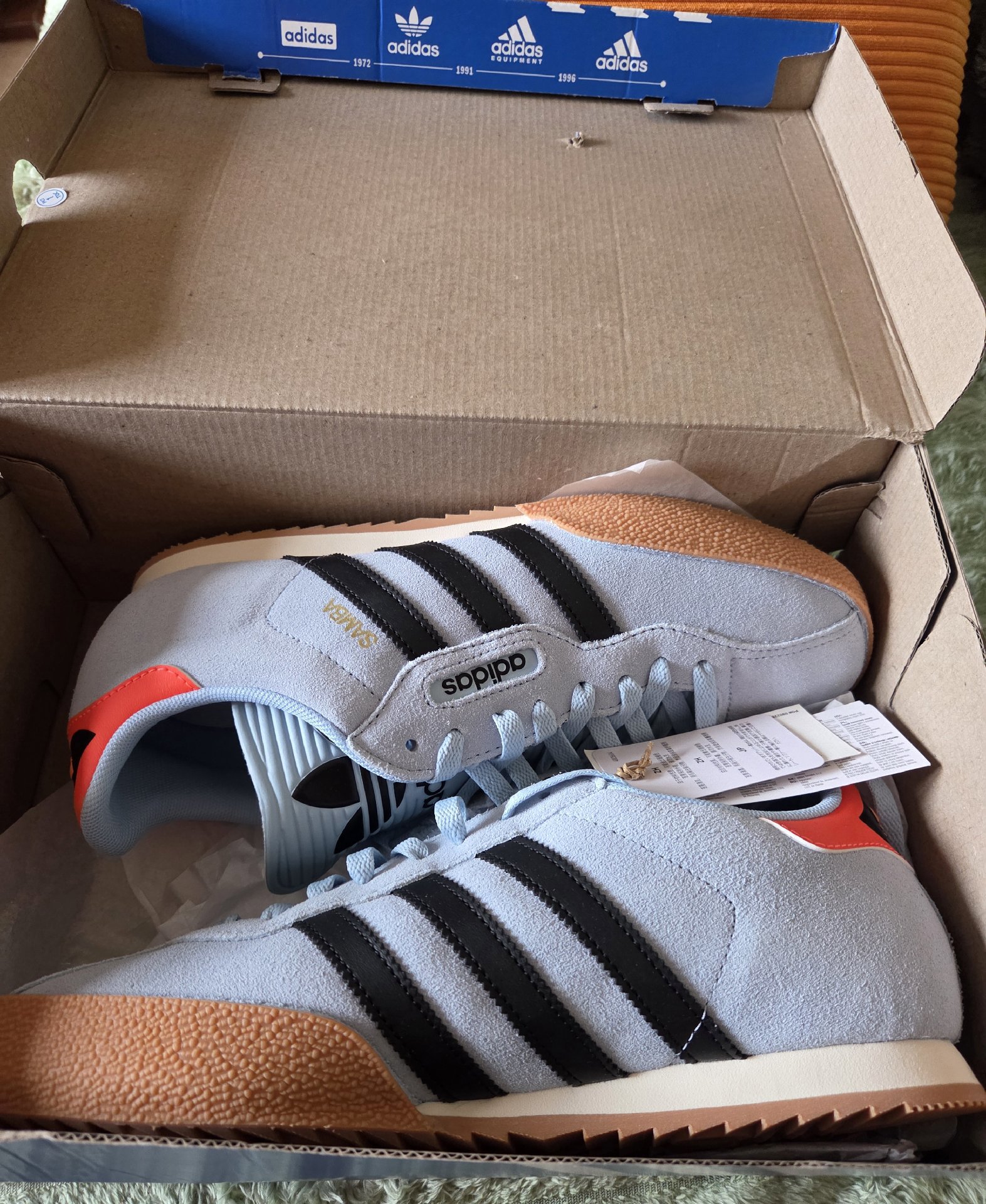 Adidas Samba Light Blue Suede Trainers – UK 9, Adidas, 9, New condition — preloved on SilentSale®
