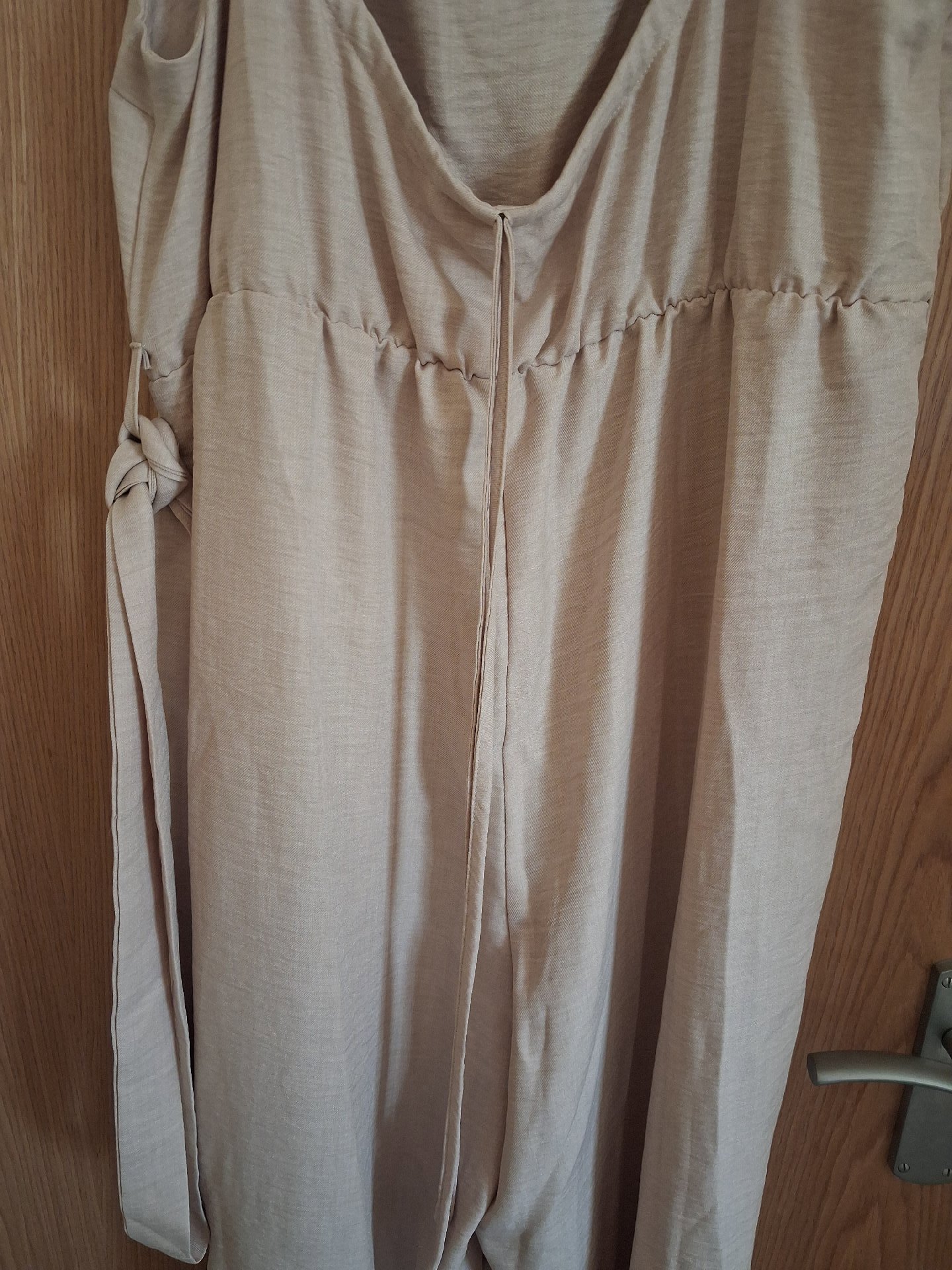 Beige Sleeveless Ruffle Strap Jumpsuit, Shein, XXL, New condition — preloved on SilentSale®
