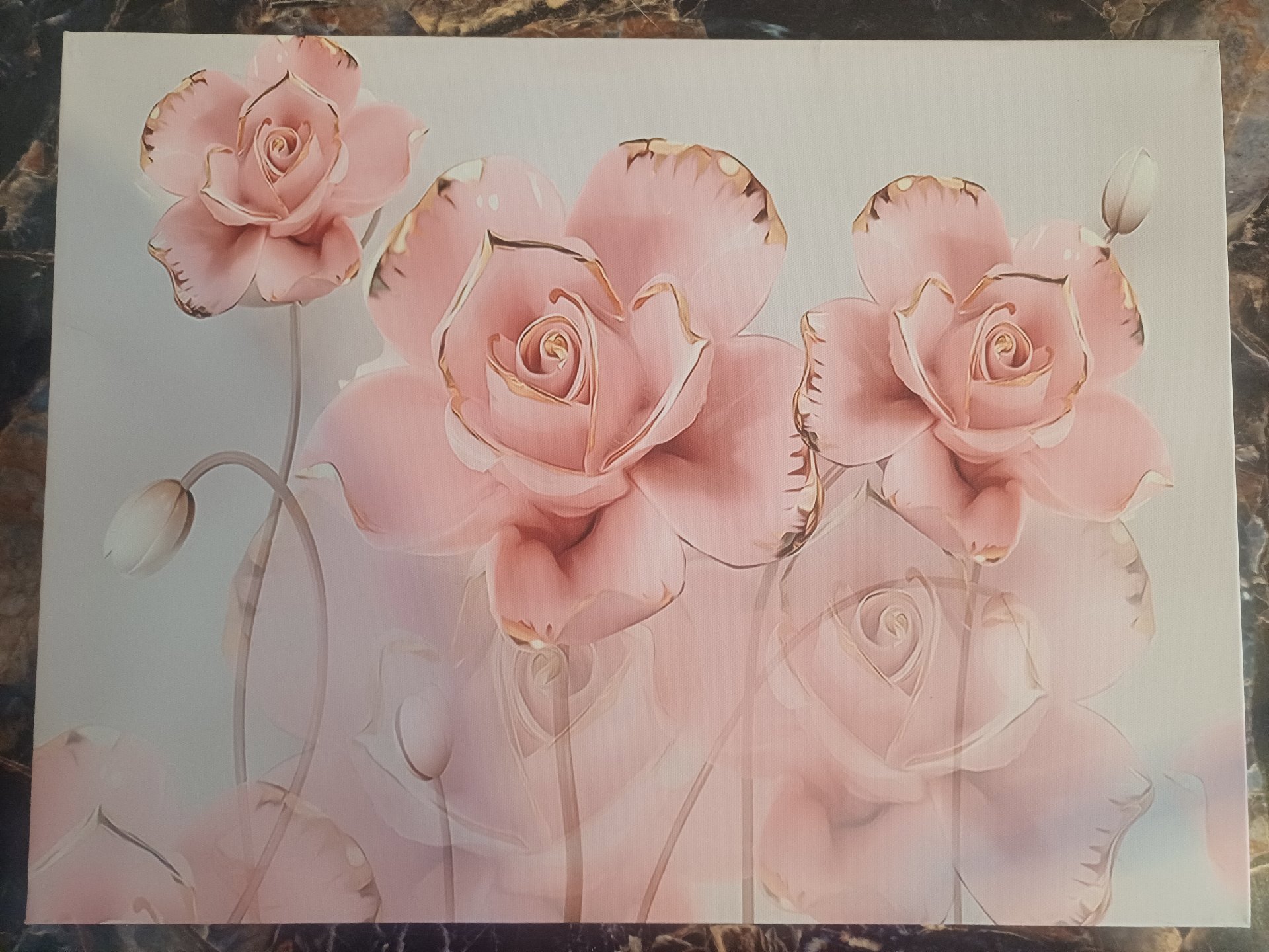 Pink Rose Floral Wall Art Canvas Print, Canvas, One Size, New condition — preloved on SilentSale®