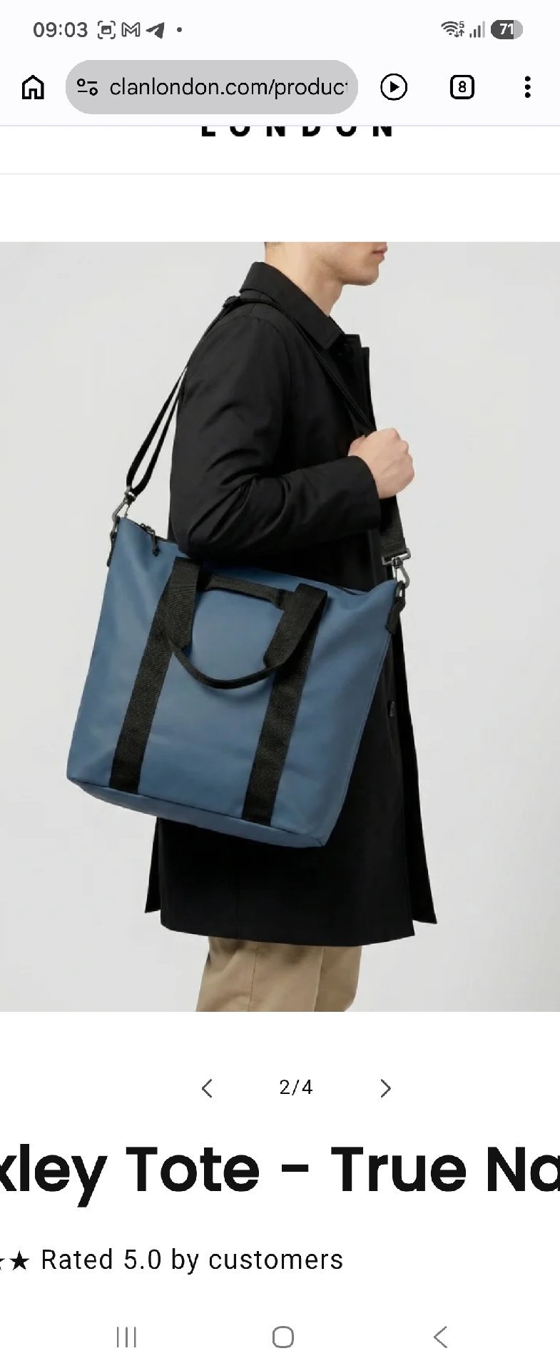 Clan London Oakley Tote Bag True Navy, Clan London, One Size, Excellent condition — preloved on SilentSale®