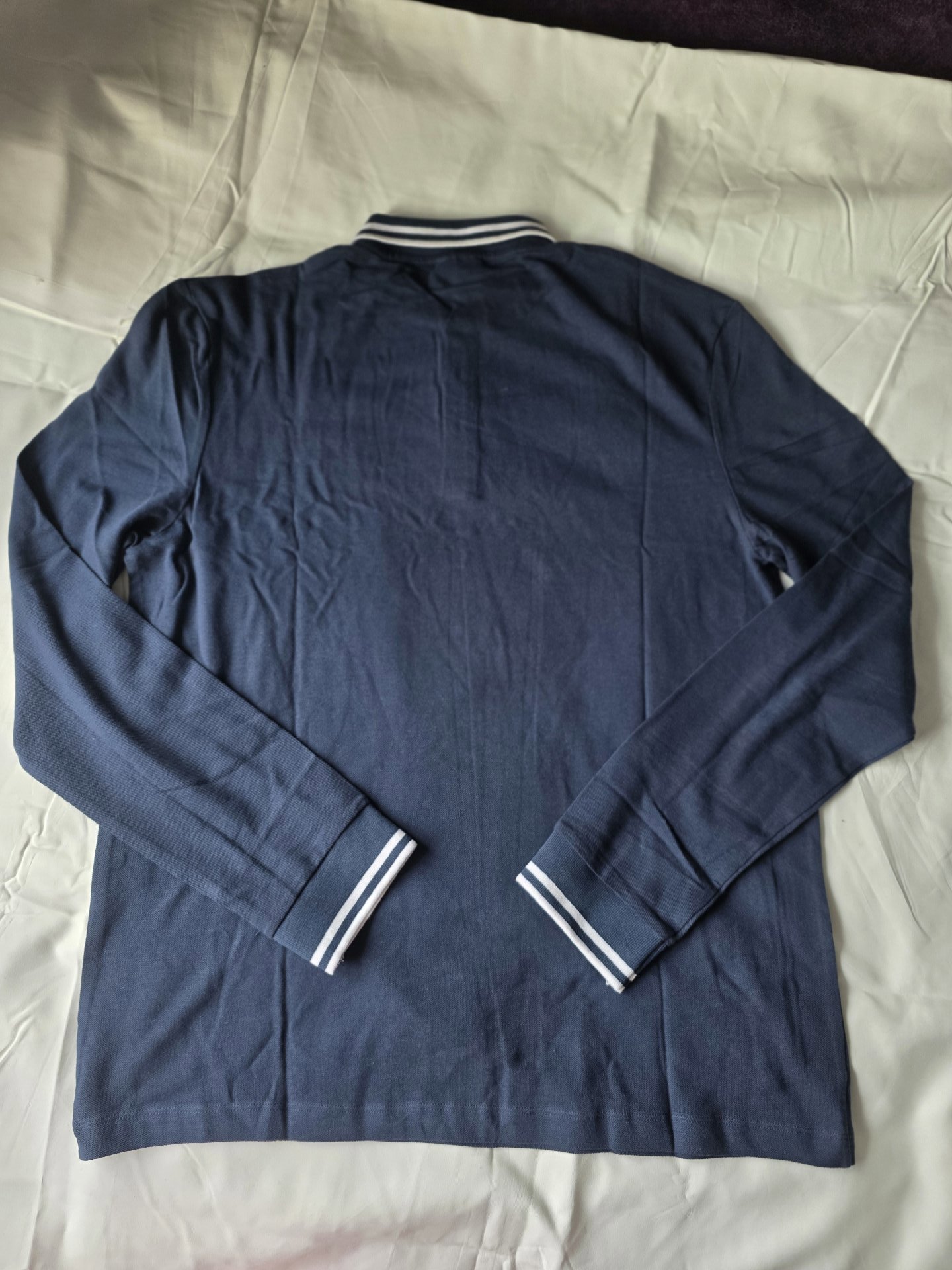 Men’s Navy Long Sleeve Polo, ASOS Design, S, New condition — preloved on SilentSale®