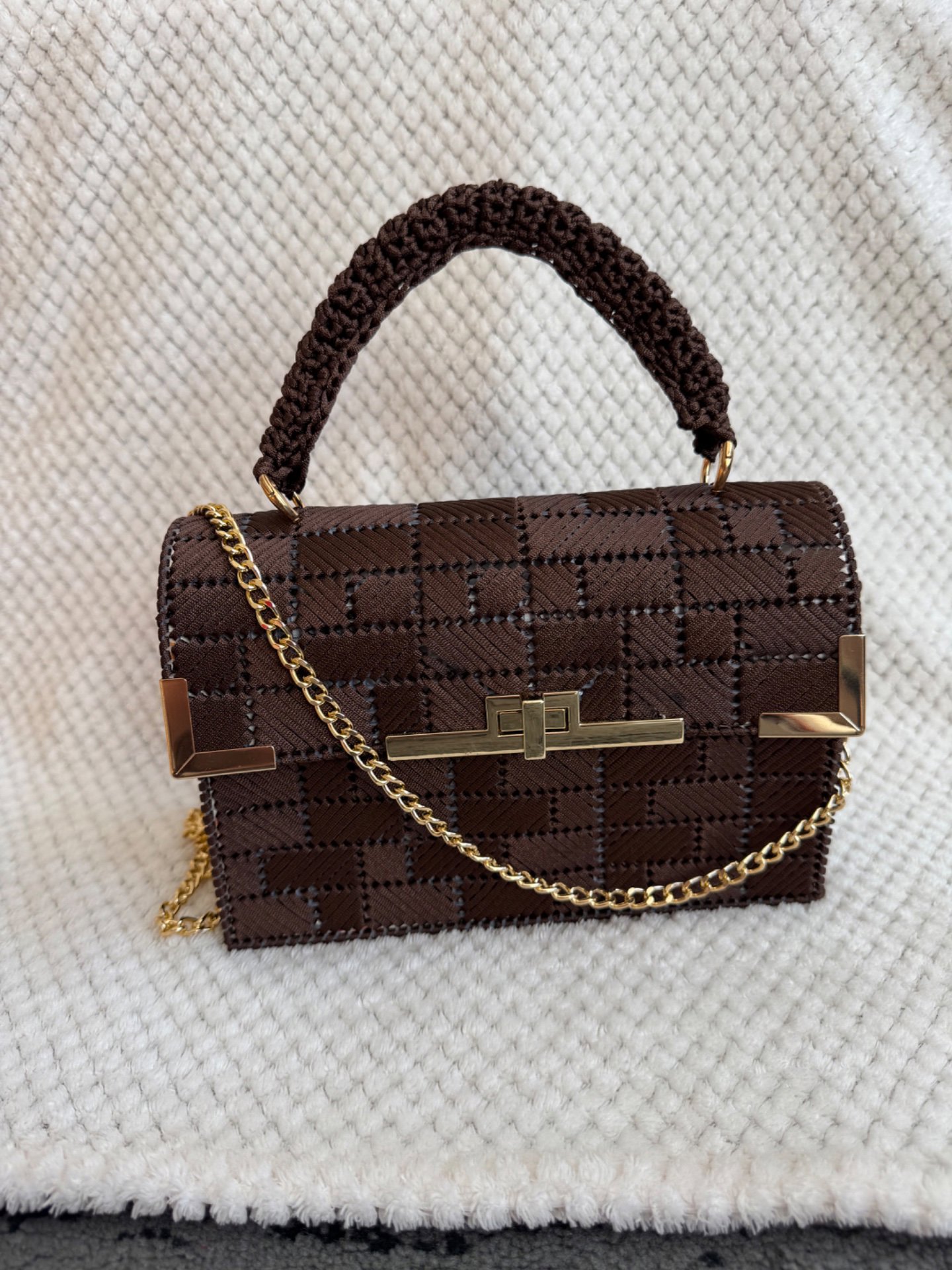  Handmade Brown Shoulder Bag, Handmade, One Size, New condition — preloved on SilentSale®