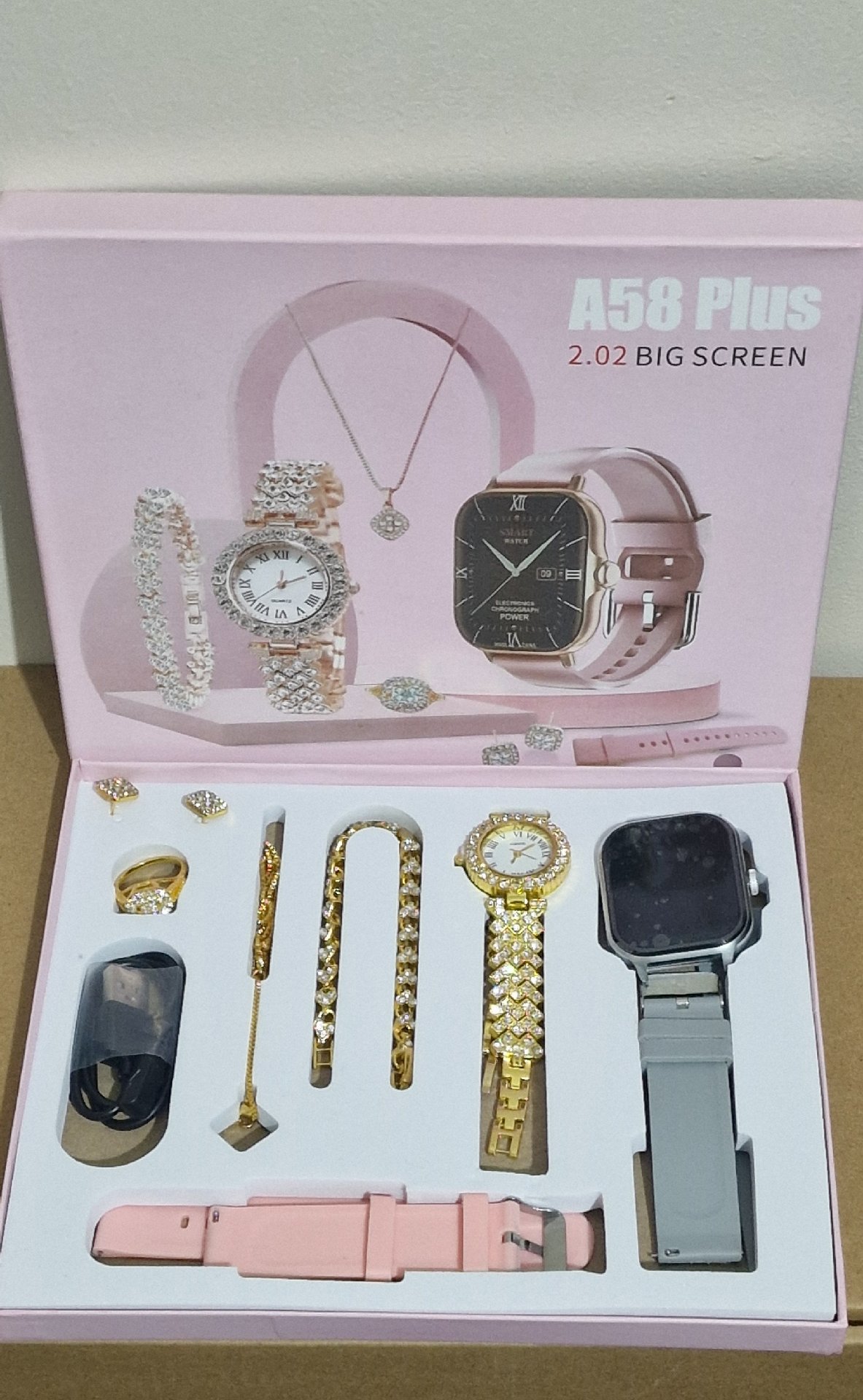 A58 Plus Smartwatch and Jewellery Gift Set, Unbranded, 42mm, New condition — preloved on SilentSale®