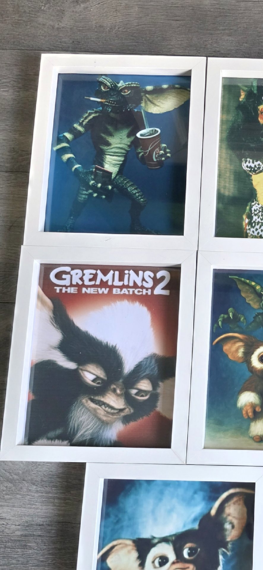 Gremlins Movie Character Art Prints Set of 8 in White Frames, Character, Medium, Excellent condition — preloved on SilentSale®