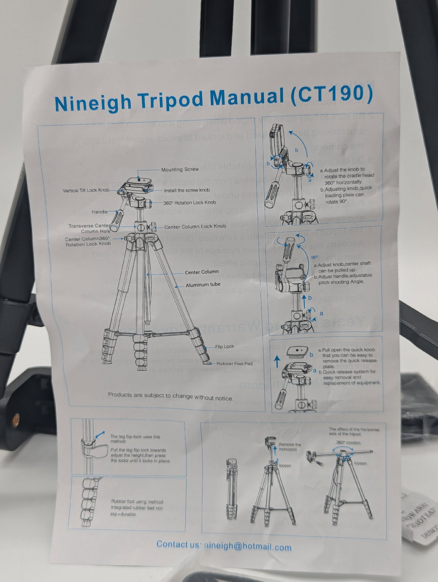 Ninetight CT190 Tripod with Remote for Phone and Camera, Ninetight, One Size, New condition — preloved on SilentSale®