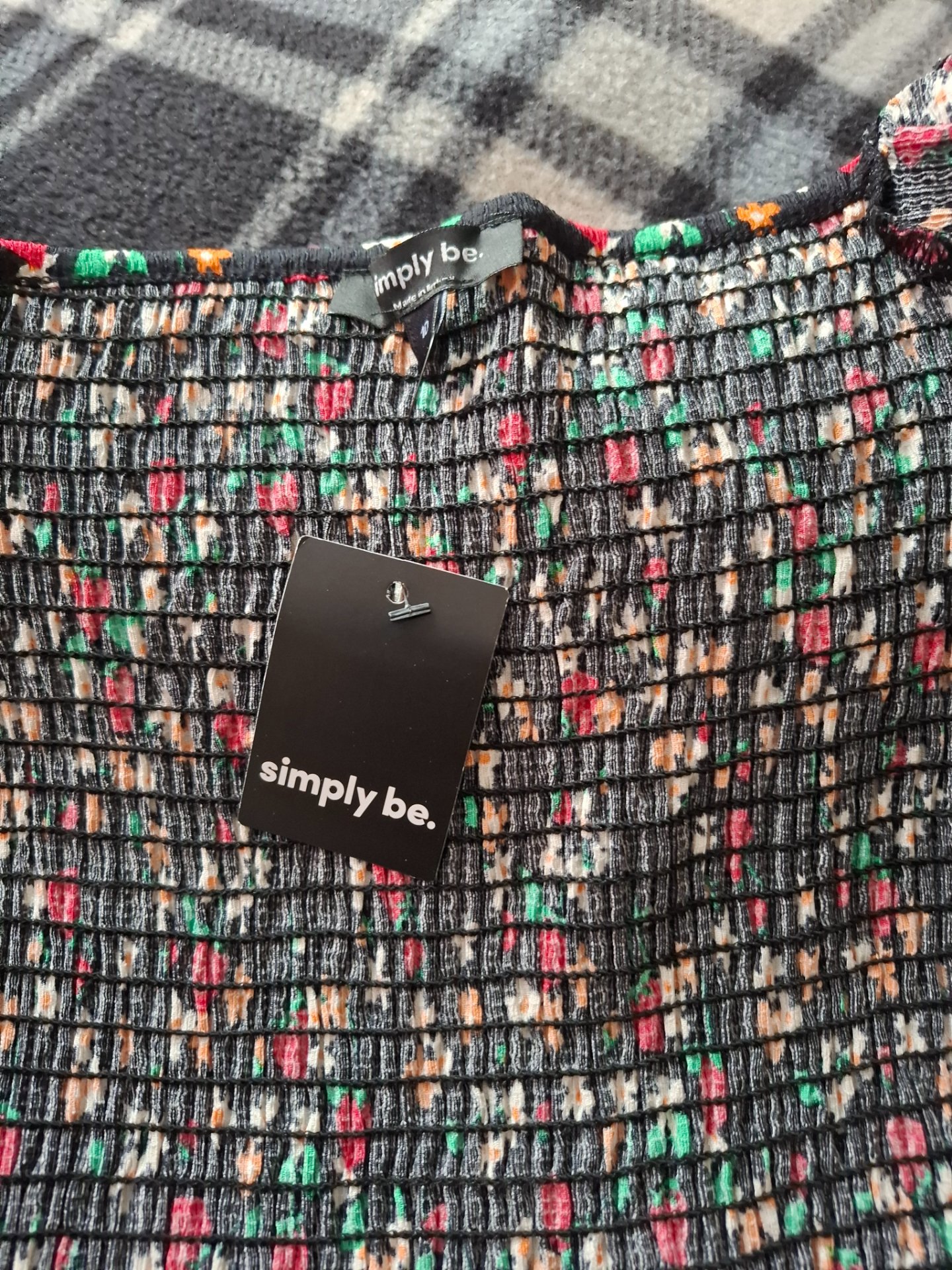 Simply Be Black Floral Midi Dress – Size 10, Simply Be, 10, New condition — preloved on SilentSale®