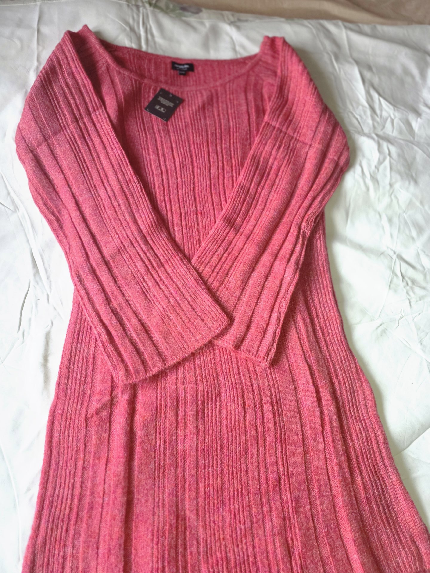 Warehouse Pink Ribbed Knit Dress – Size XXL, ASOS Design, XXL, New condition — preloved on SilentSale®