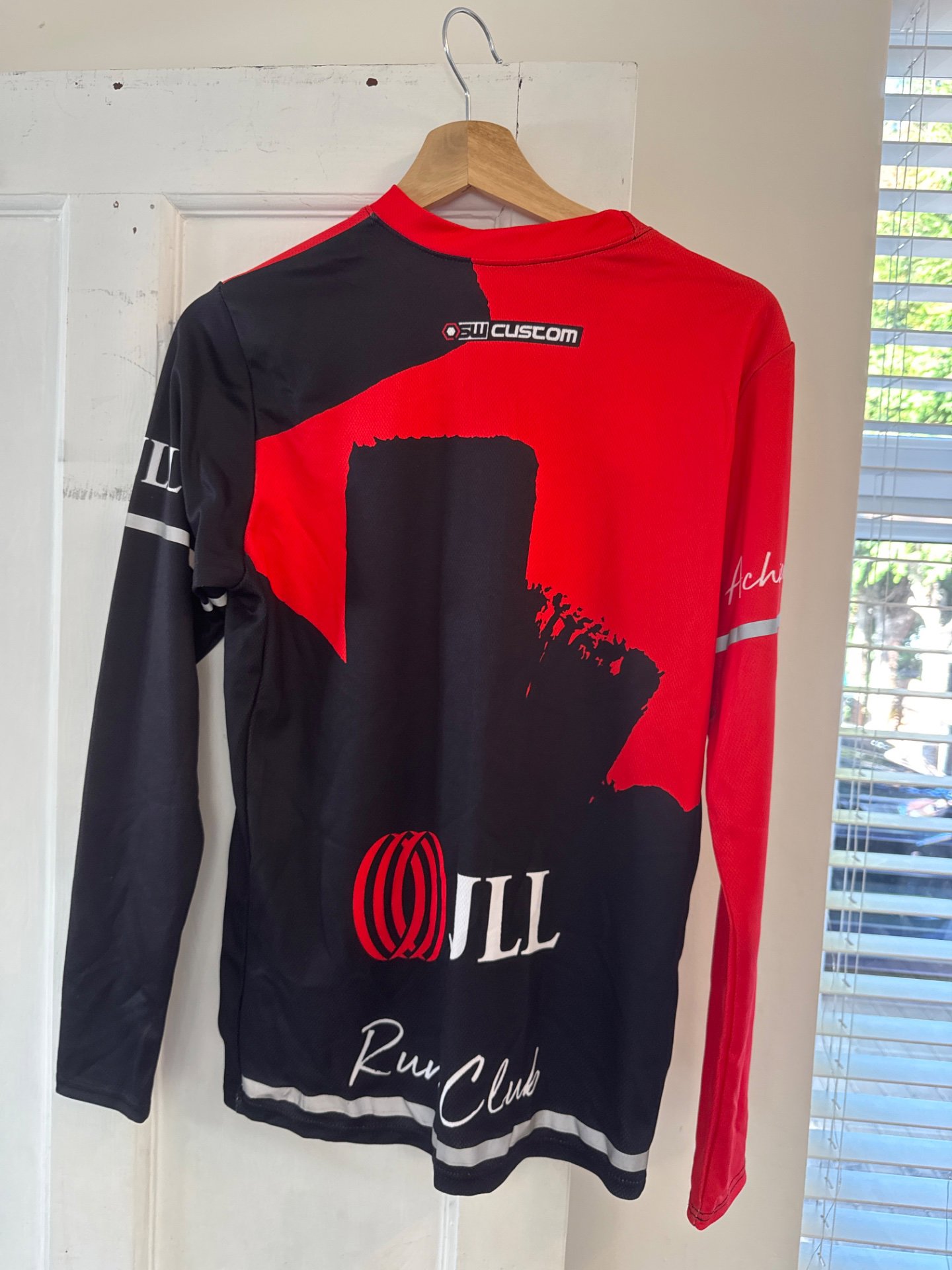 JLL Run Club Black and Red Long Sleeve Top, Jll, S, Excellent condition — preloved on SilentSale®