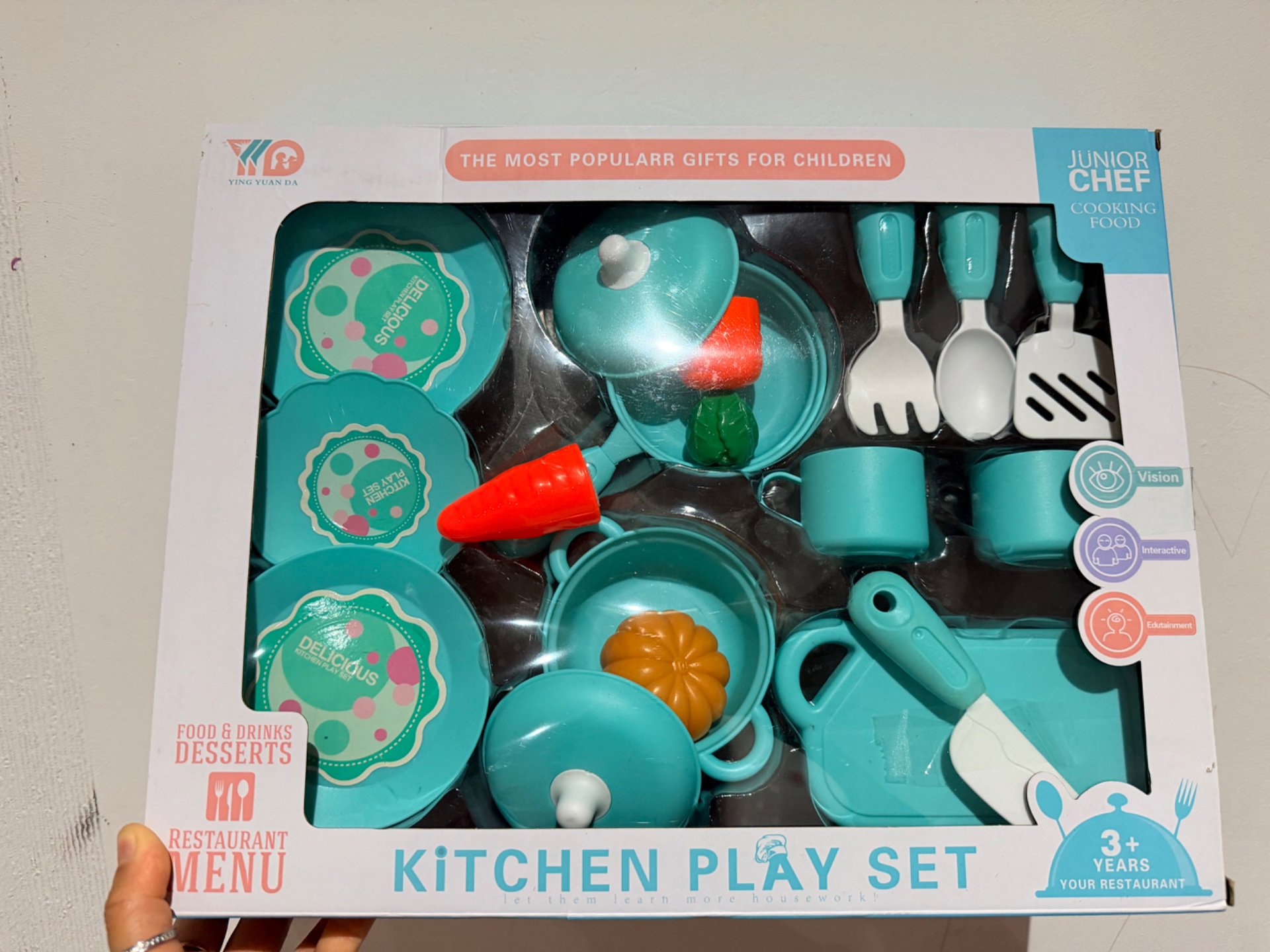 Junior Chef Kitchen Play Set Toy Cooking Food for Kids 3+, Junior Chef, 3+ years, New condition — preloved on SilentSale®