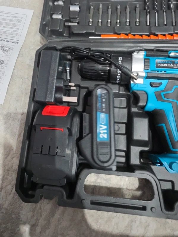 Cordless Electric Drill Set 21V with Accessories, Unbranded, Small, New condition — preloved on SilentSale®
