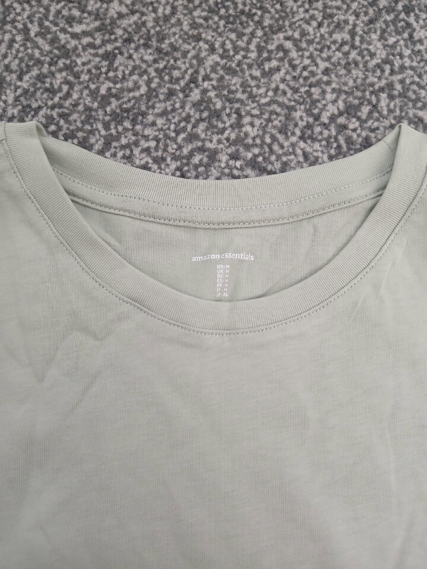 Amazon Essentials T-Shirt, Size M. Sage green, crew neck., Amazon Essentials, M, Like New condition — preloved on SilentSale®