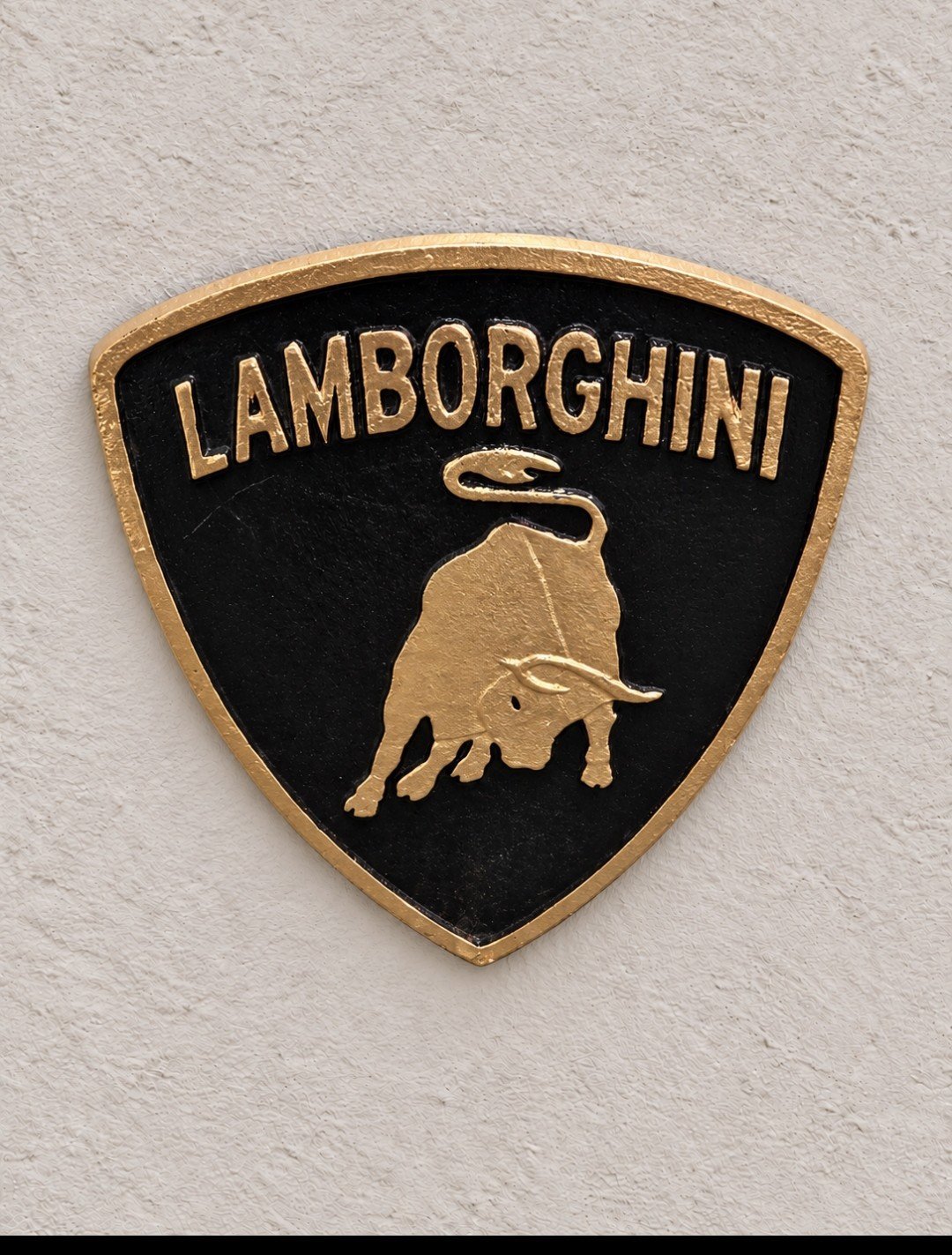 New Cast Aluminium Lamborghini Retro Wall Sign Black & Gold Man Cave Garage Gift, Lamborghini, Large, New condition — preloved on SilentSale®
