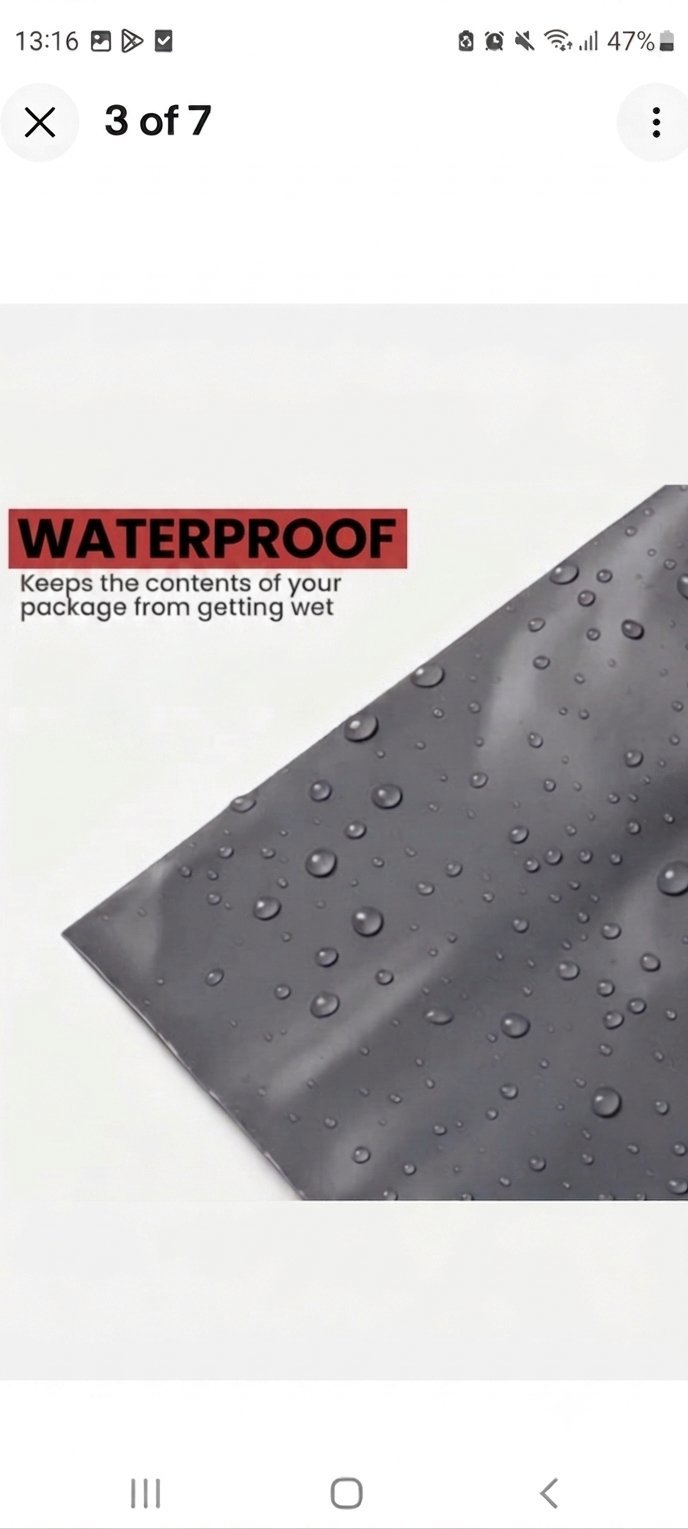 Pack of 100 Black Waterproof Self-Seal Poly Mailer Bags, Unbranded, One Size, New condition — preloved on SilentSale®