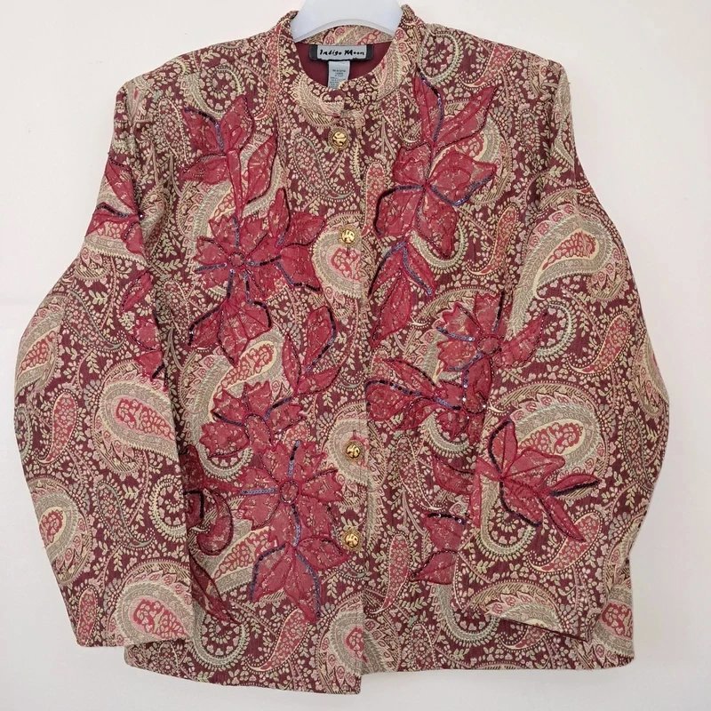 Vintage Indigo Moon Embroidered Tapestry Jacket - Plus Size 2XL, Indigo Moon, XXL / UK 24-26, Excellent condition — preloved on SilentSale®