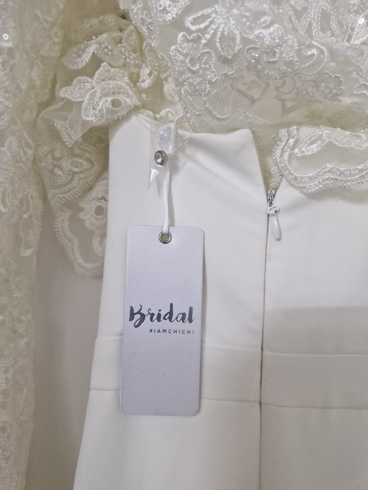 Chi Chi London Bridal White Lace Wedding Dress UK 8, Chi Chi London, 8, New condition — preloved on SilentSale®