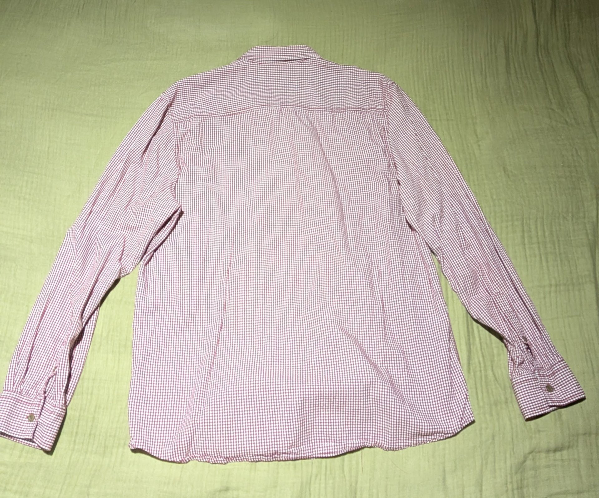 Size L Cedar Wood State burgundy and white gingham button-down shirt, Cedar Wood State, L, Excellent condition — preloved on SilentSale®