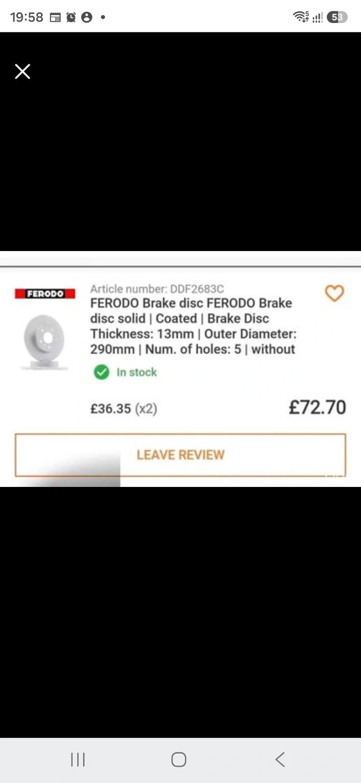 Ferodo Brake discs×2, Frodo, One Size, New condition — preloved on SilentSale®