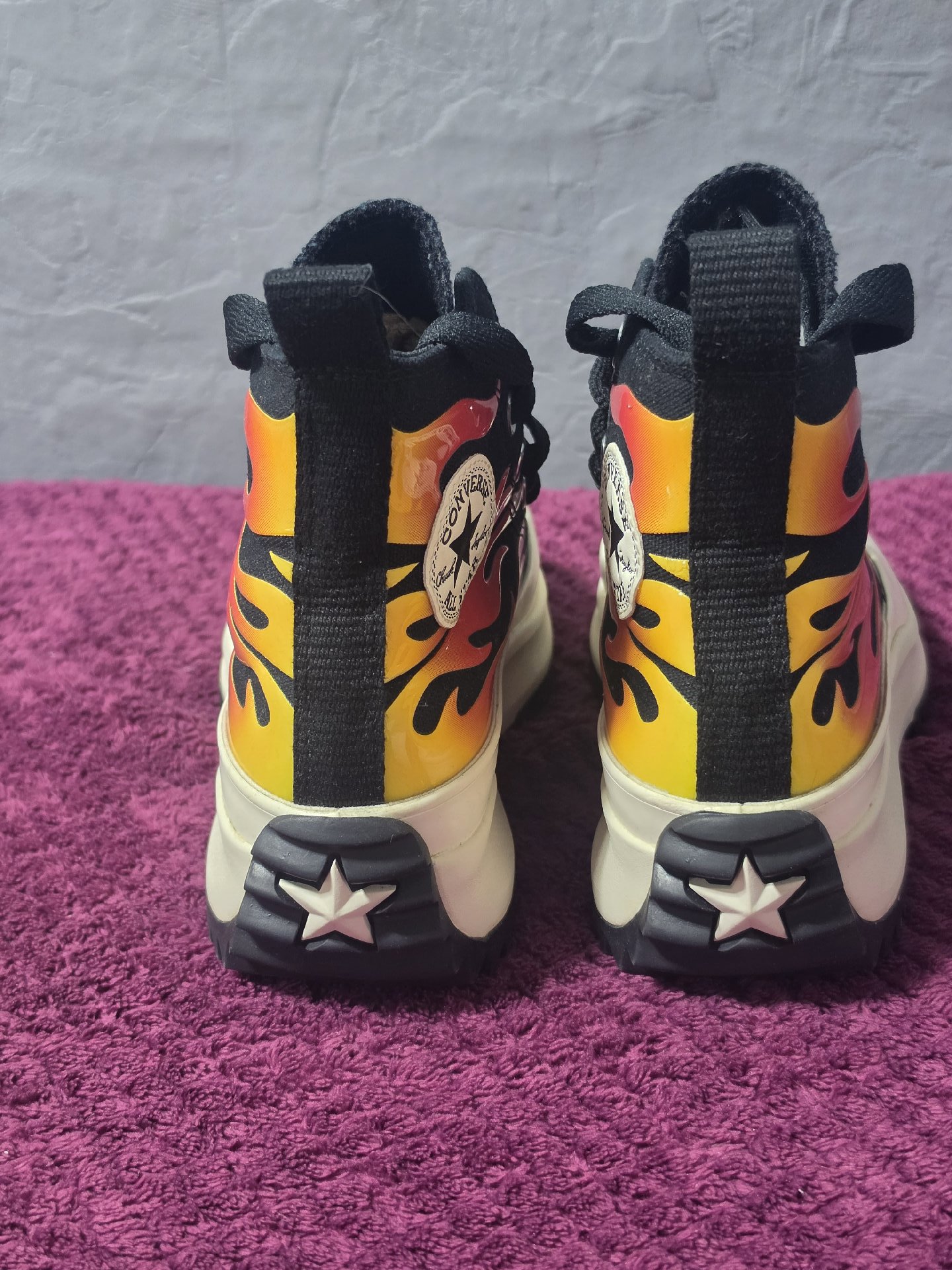 Converse Chuck Taylor All Star Platform Flame High Top Trainers, Converse, 3, Excellent condition — preloved on SilentSale®