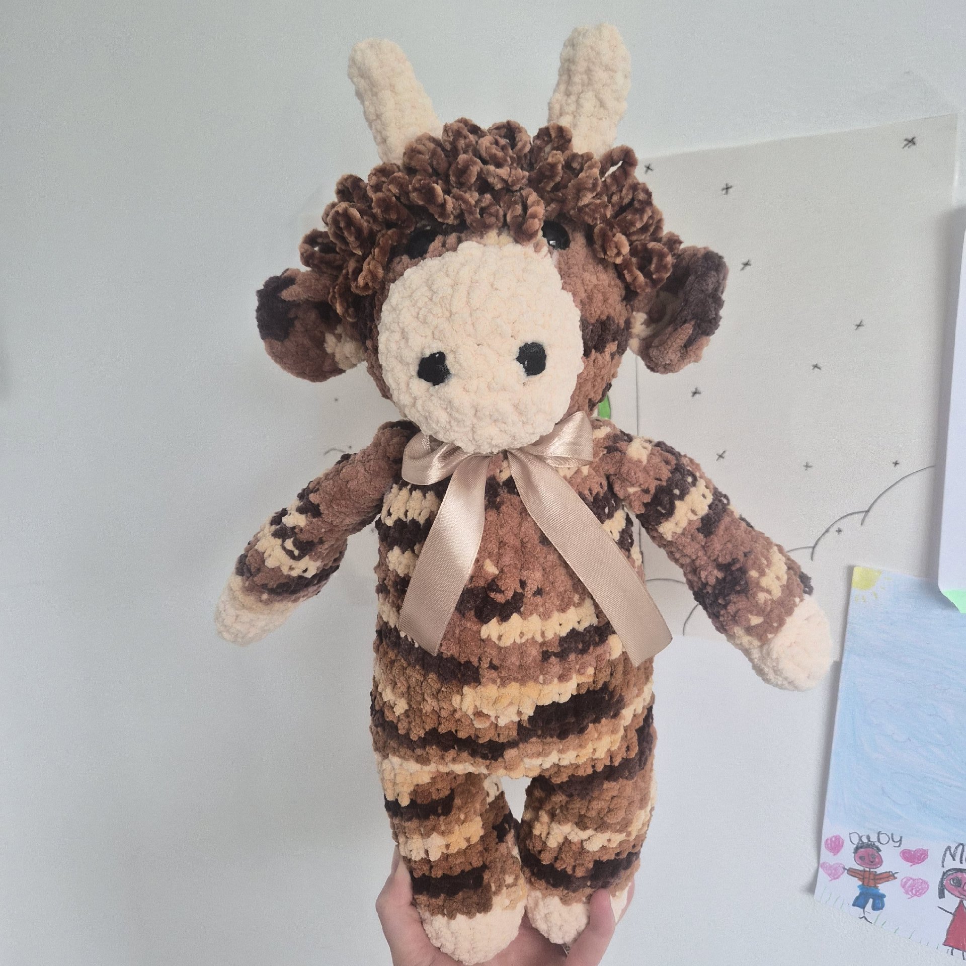 Handmade Crochet Plush Cow Soft Toy, handmade beautiful crochet, 5 years, New condition — preloved on SilentSale®