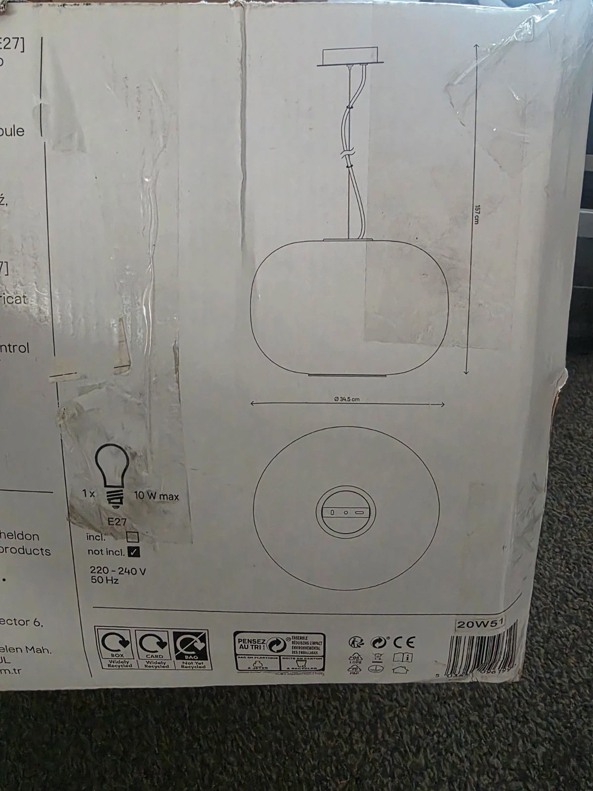 Delmez pendant light, Another, One Size, New condition — preloved on SilentSale®