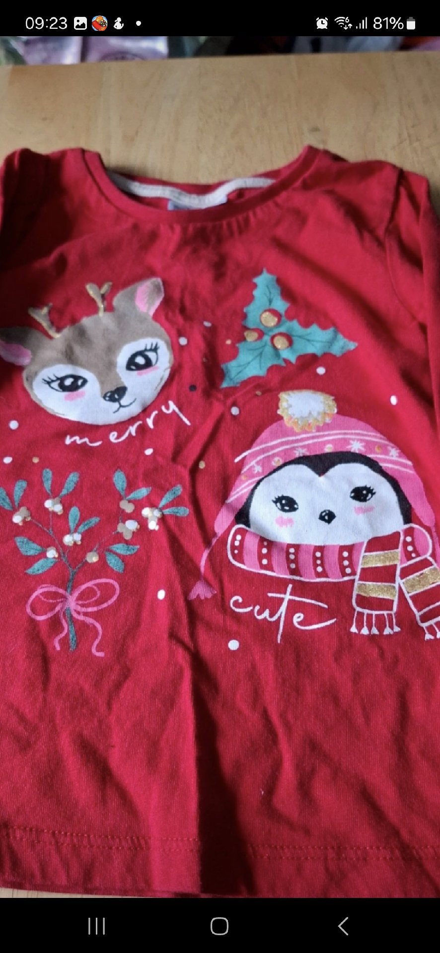 So Cute Red Christmas Long Sleeve Top 98cm 2-3 Years, So Cute, 2-3 years, Excellent condition — preloved on SilentSale®