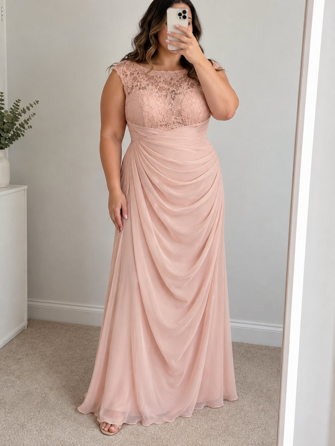 Tiffanys Lizzie Blush Lace Evening Dress – Size 16, Tiffanys, 16, New condition — preloved on SilentSale®