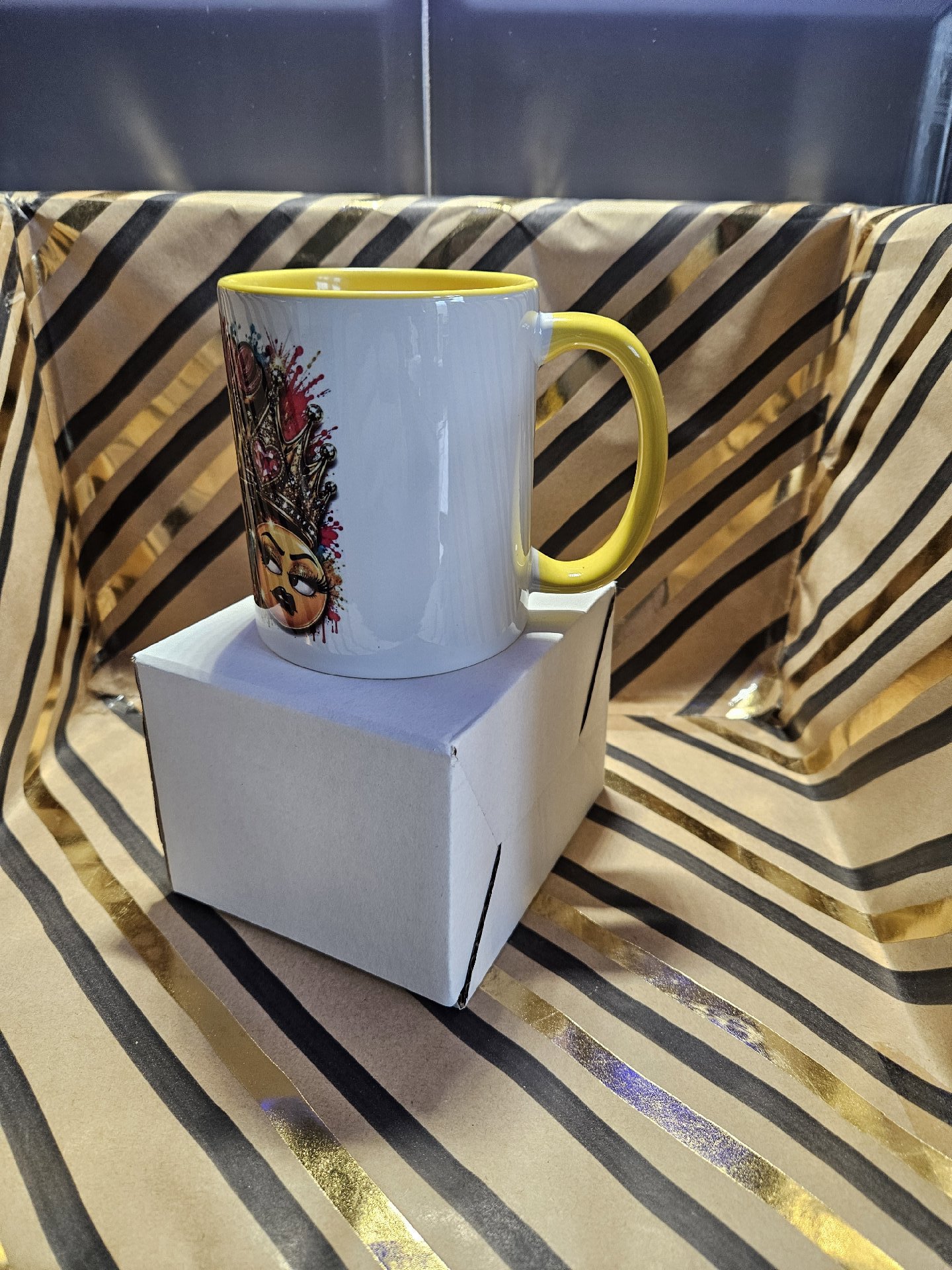 My Face Said What I Said Printed Ceramic Mug with Yellow Handle, Unbranded, One Size, New condition — preloved on SilentSale®