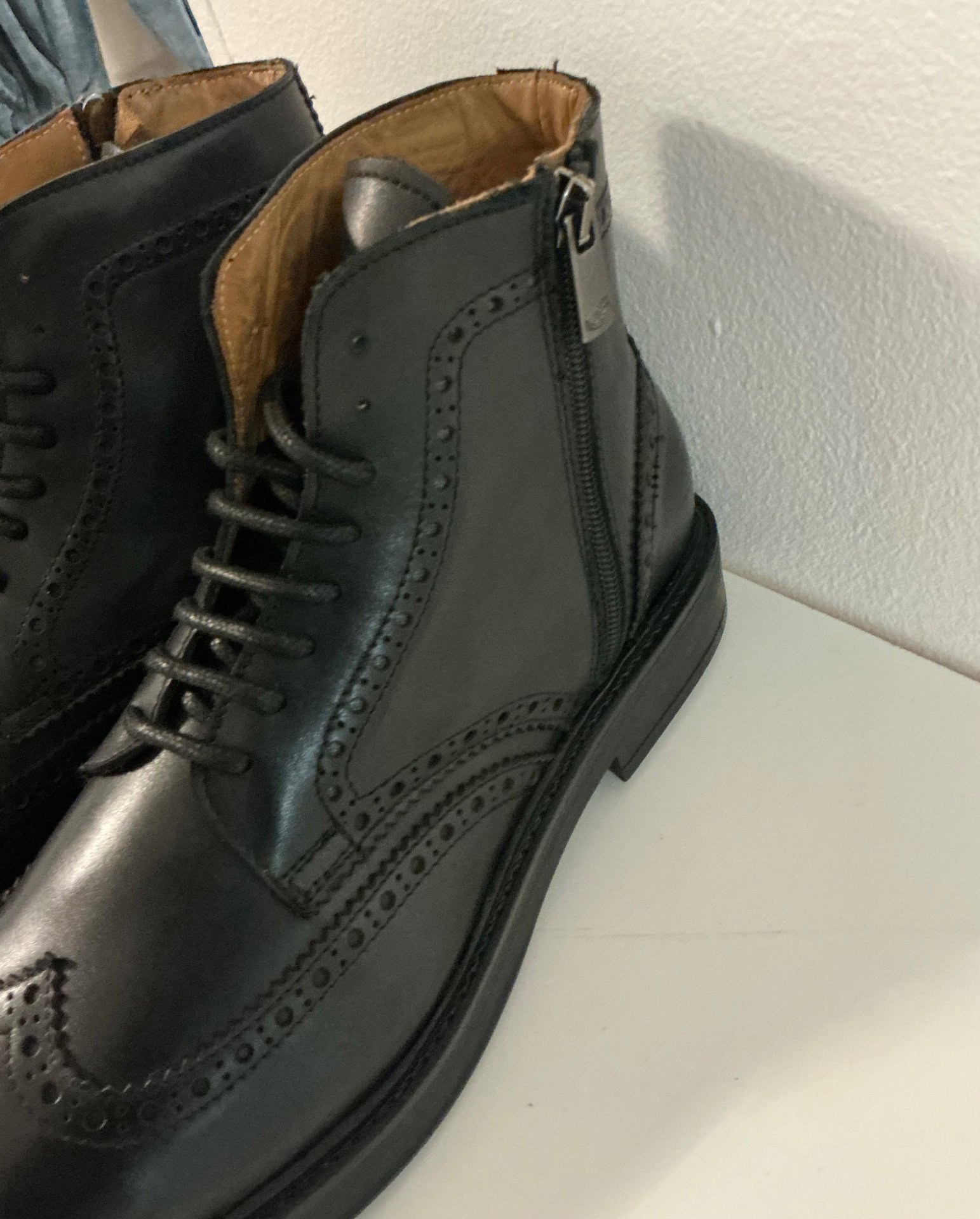 Black Leather Brogue Ankle Boots, Clarks, 42, New condition — preloved on SilentSale®