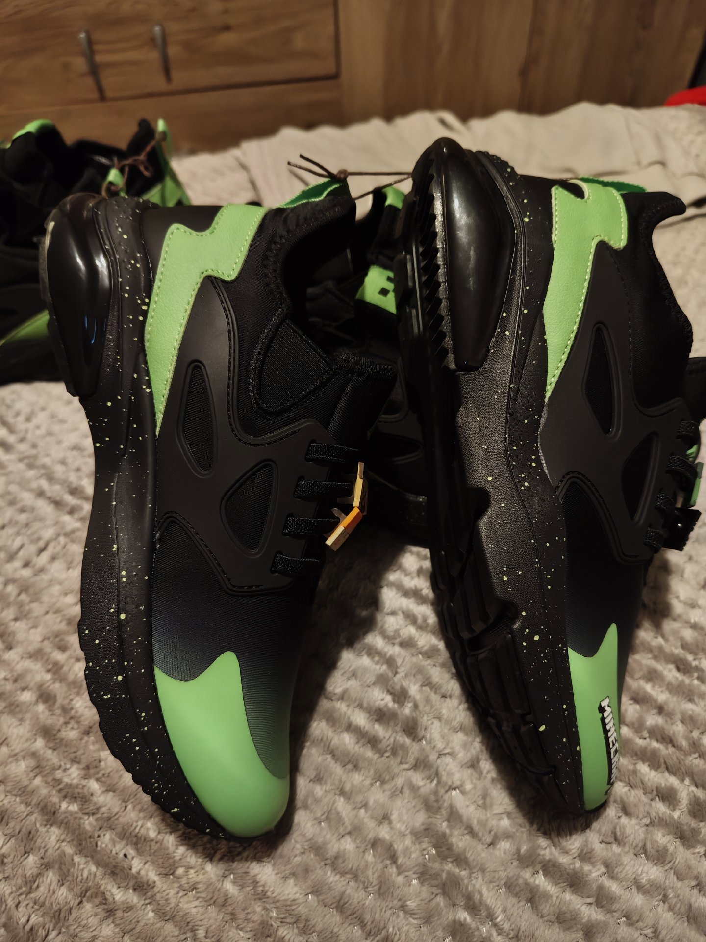 Minecraft Black and Green Trainers, Next, 5, Excellent condition — preloved on SilentSale®