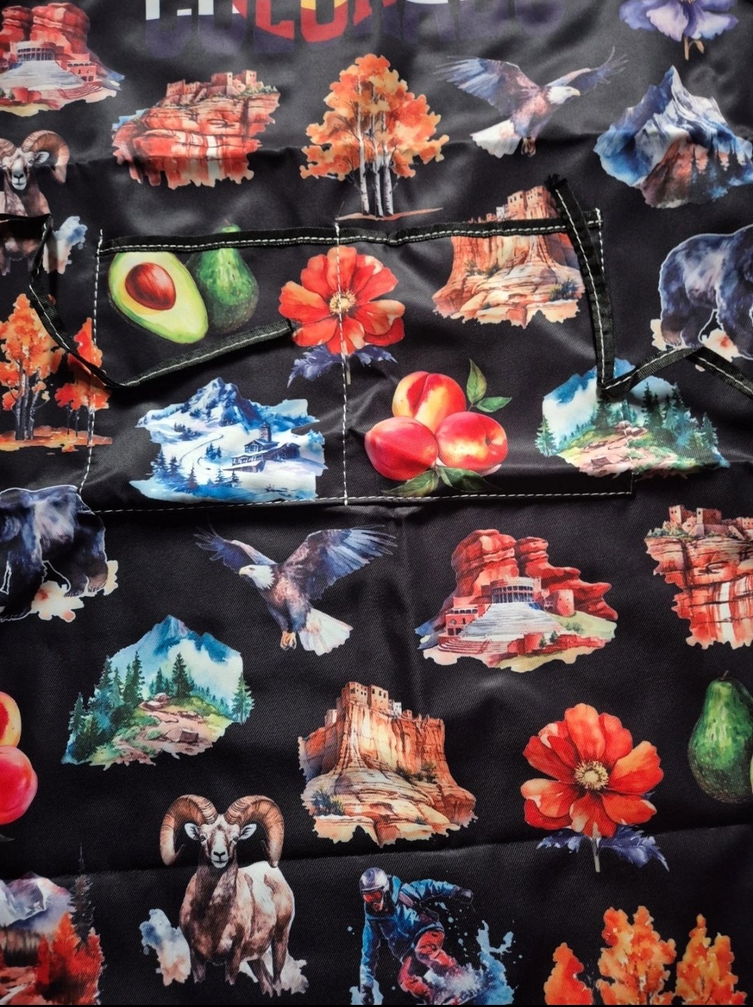 Colorado Printed Waterproof Apron with Pockets, Custom, One Size, New condition — preloved on SilentSale®