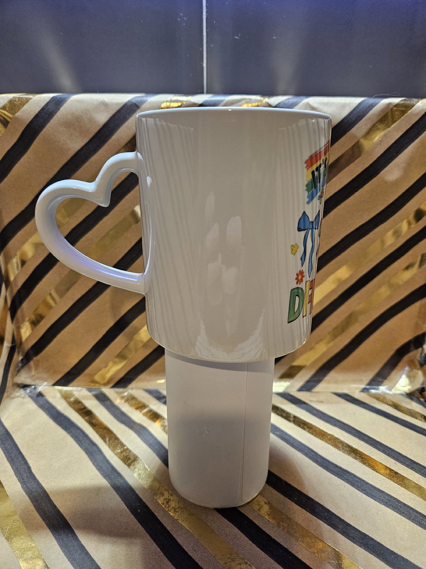 Ceramic Mug It's Okay To Be Different Rainbow Design, Unbranded, One Size, New condition — preloved on SilentSale®