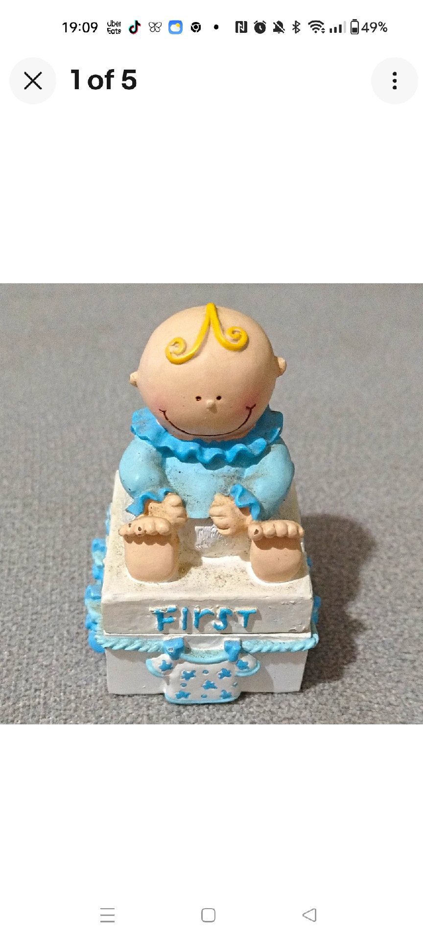 Baby Blue Ceramic First Tooth Keepsake Box, Keepsake, One Size, Good condition — preloved on SilentSale®