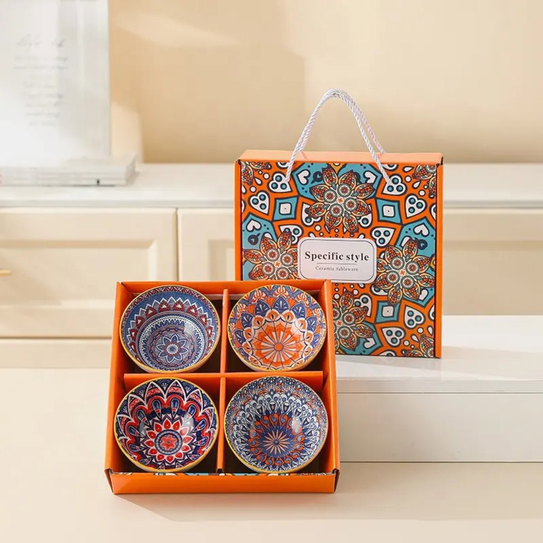 Specific Style Ceramic Tableware Set with Decorative Bowls and Plate 6 piece , Specific Style, One Size, New condition — preloved on SilentSale®