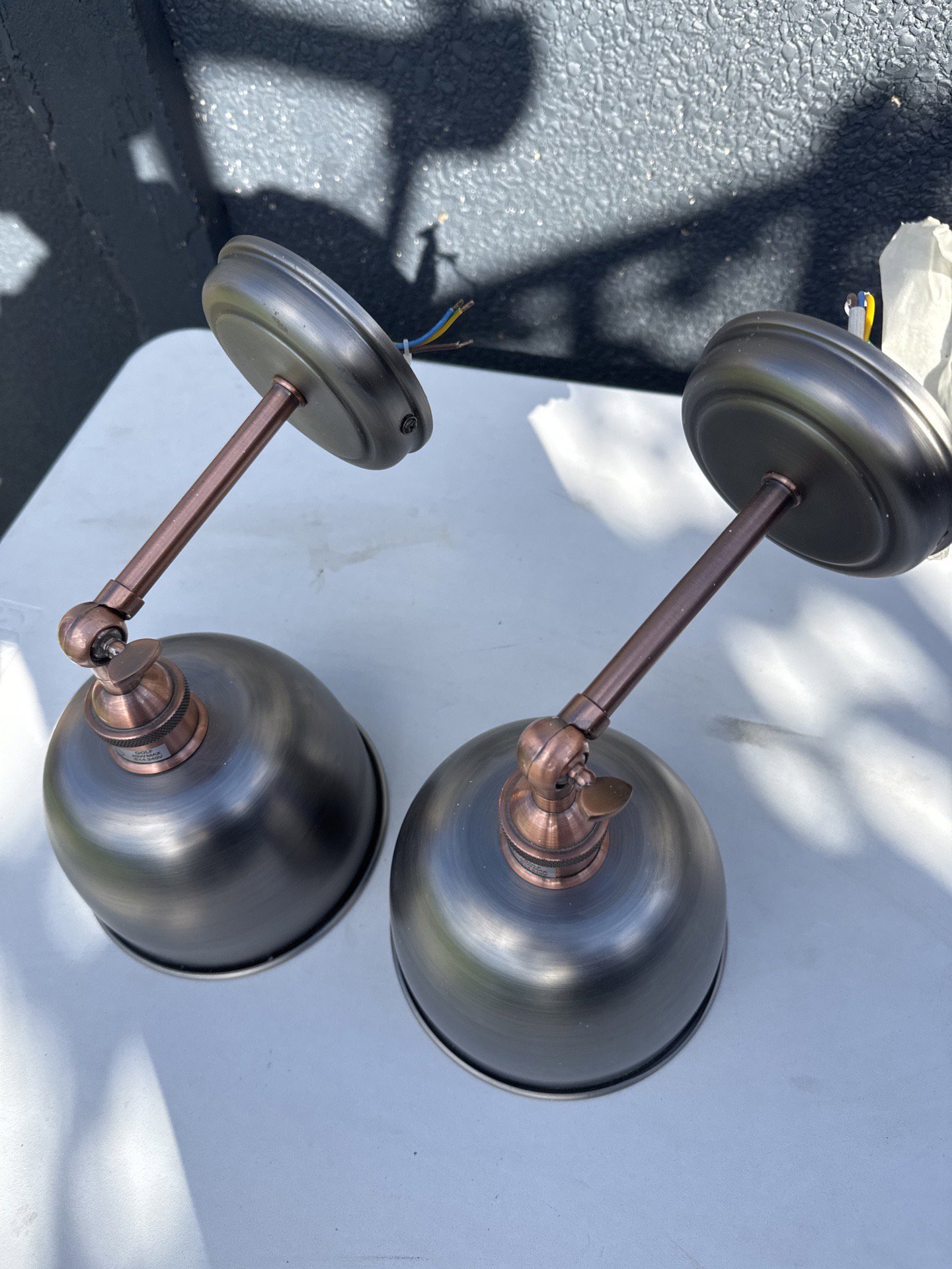 Pair of Copper and Black Wall Light Fixtures, BALDWIN, One Size, Good condition — preloved on SilentSale®
