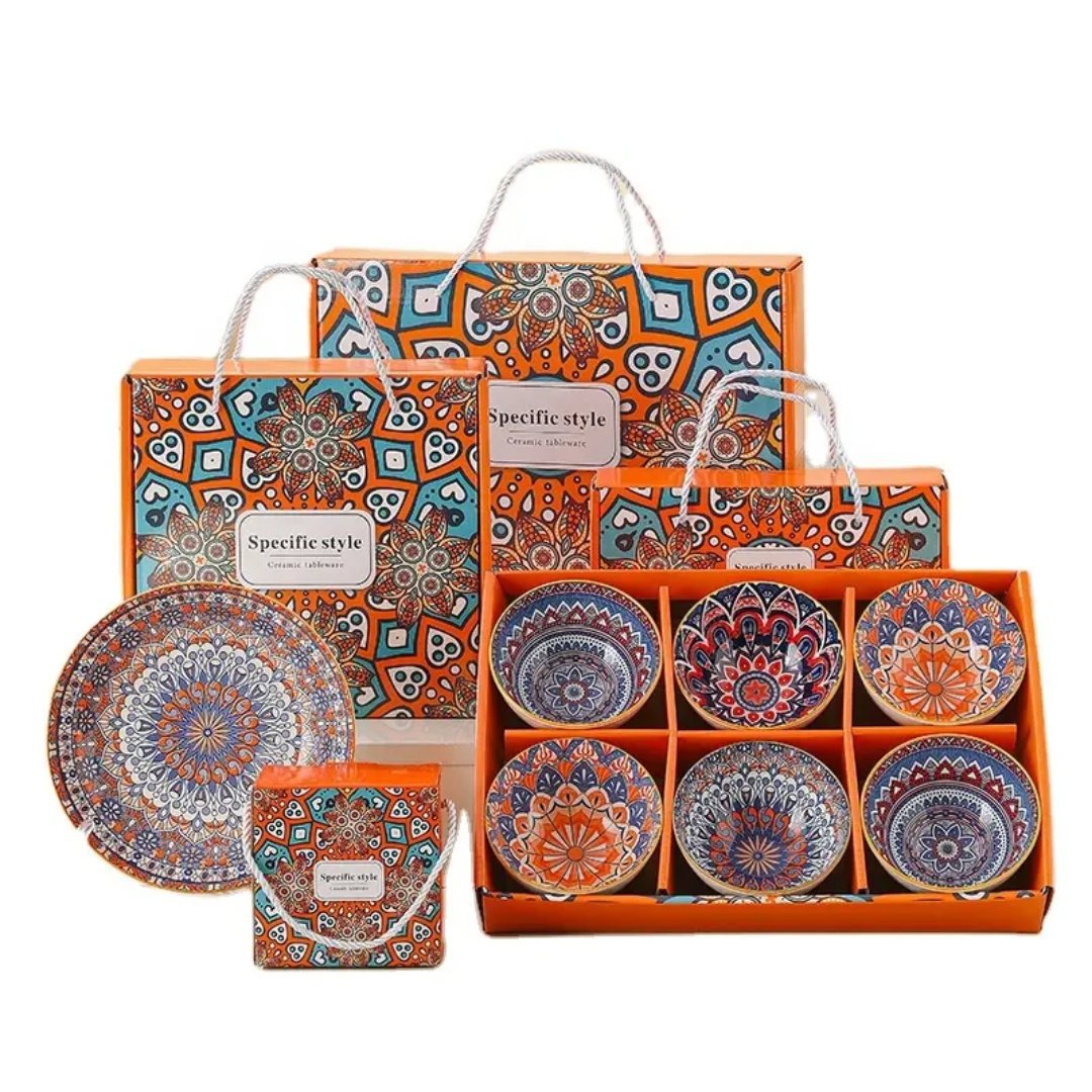Specific Style Ceramic Tableware Set with Decorative Bowls and Plate 6 piece , Specific Style, One Size, New condition — preloved on SilentSale®