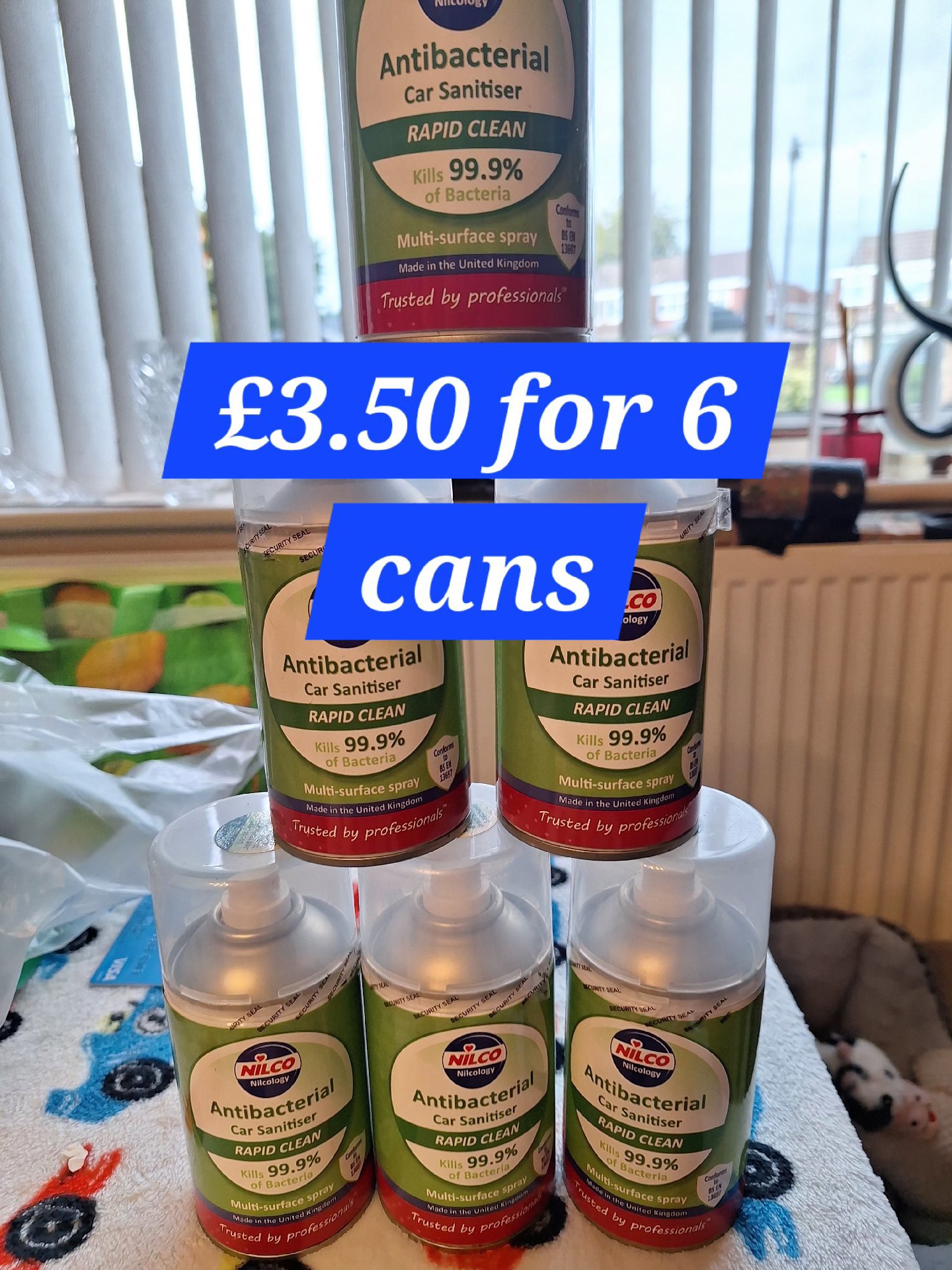 Nilco Antibacterial Car Sanitiser Rapid Clean Multi-Surface Spray - Pack of 6, Nilco, One Size, New condition — preloved on SilentSale®