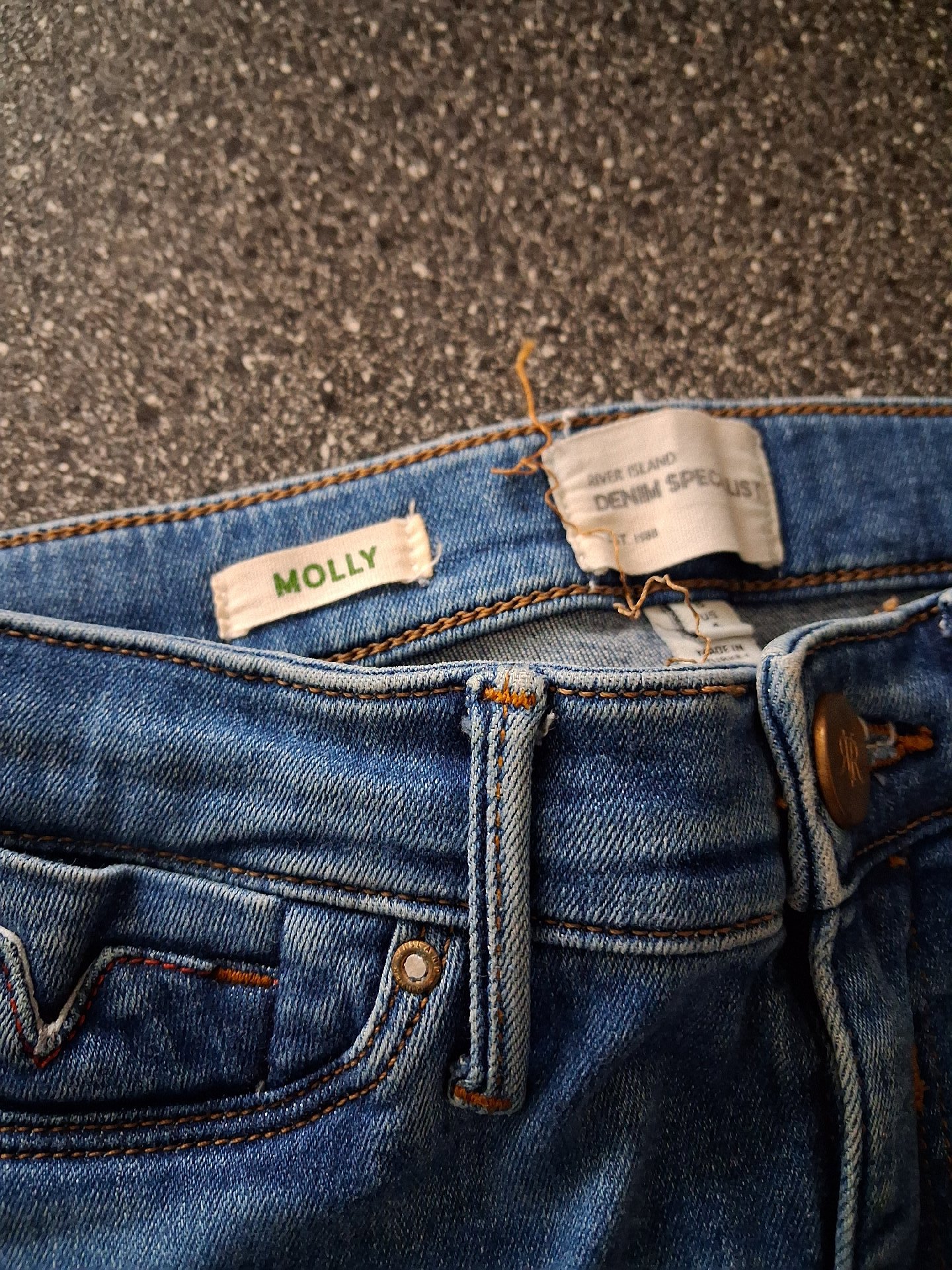 River Island Molly Blue Skinny Jeans – EUR 34/ UK 8., River Island, EUR 34, Like New condition — preloved on SilentSale®