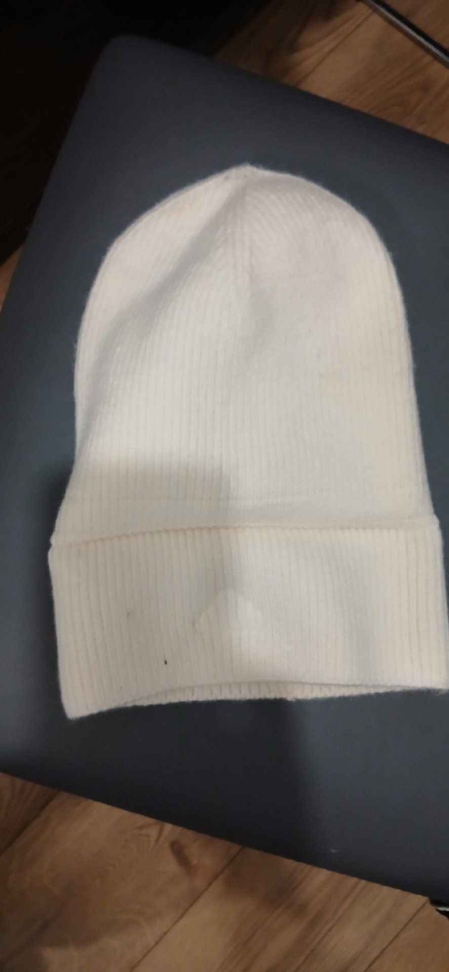 Prada Cream Ribbed Knit Beanie Hat, Prada, M, New condition — preloved on SilentSale®