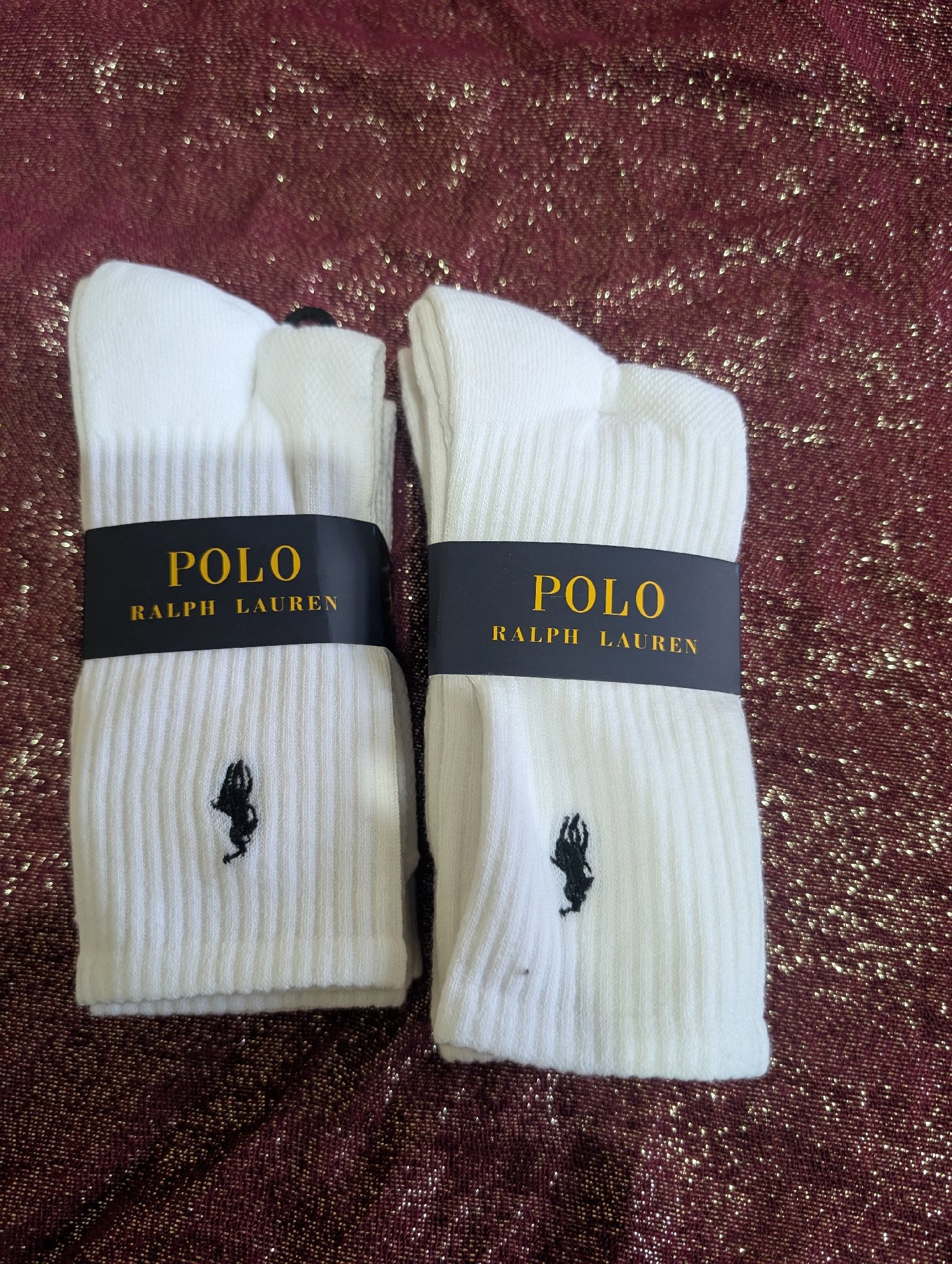 Polo Ralph Lauren White Ribbed Crew Socks 2 Pack, Polo Ralph Lauren, UK 4-7, New condition — preloved on SilentSale®