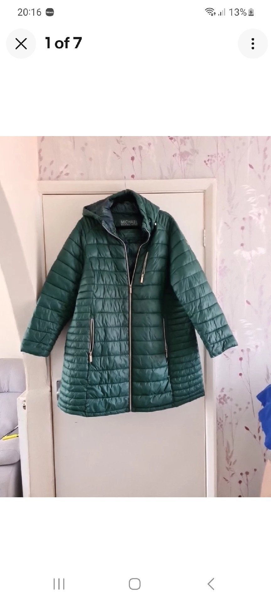 Michael kors green coat 2xl great condition slight mark on arm see pic, Michael Kors, XXXL, Good condition — preloved on SilentSale®