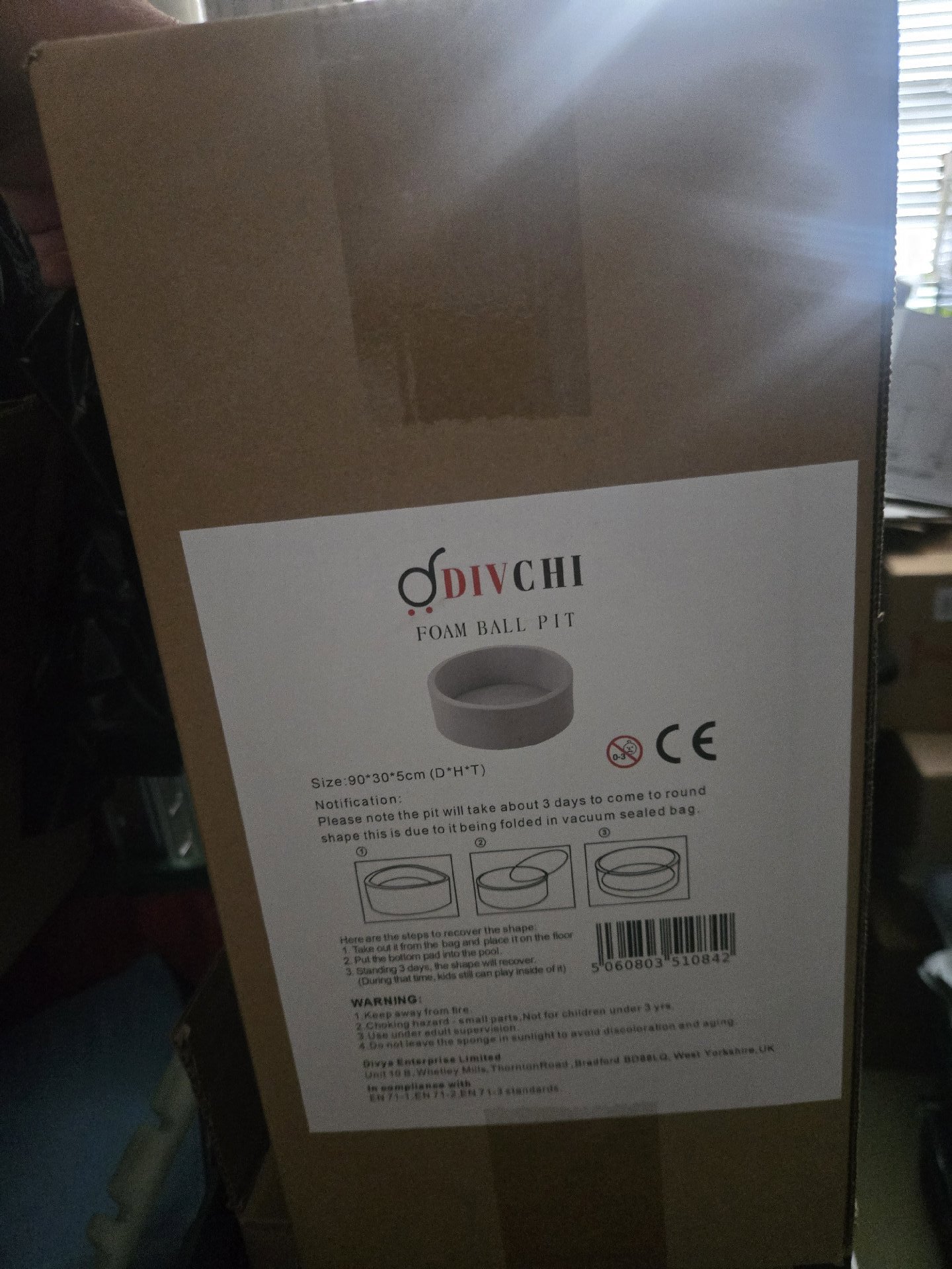 Divchi Foam Ball Pit Grey 90x30x5cm, Divchi, 90x30x5cm, New condition — preloved on SilentSale®
