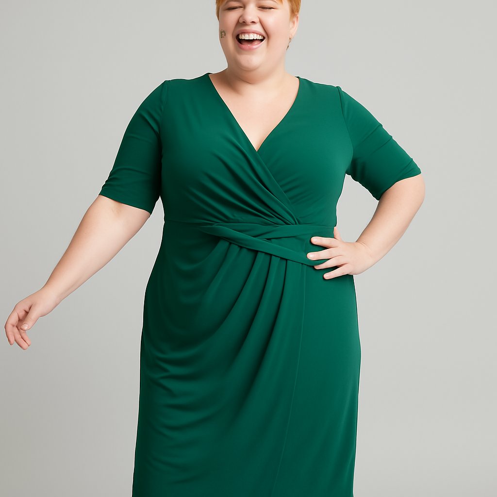 Anthology Green Wrap Front Midi Dress, Anthology, 12, New condition — preloved on SilentSale®